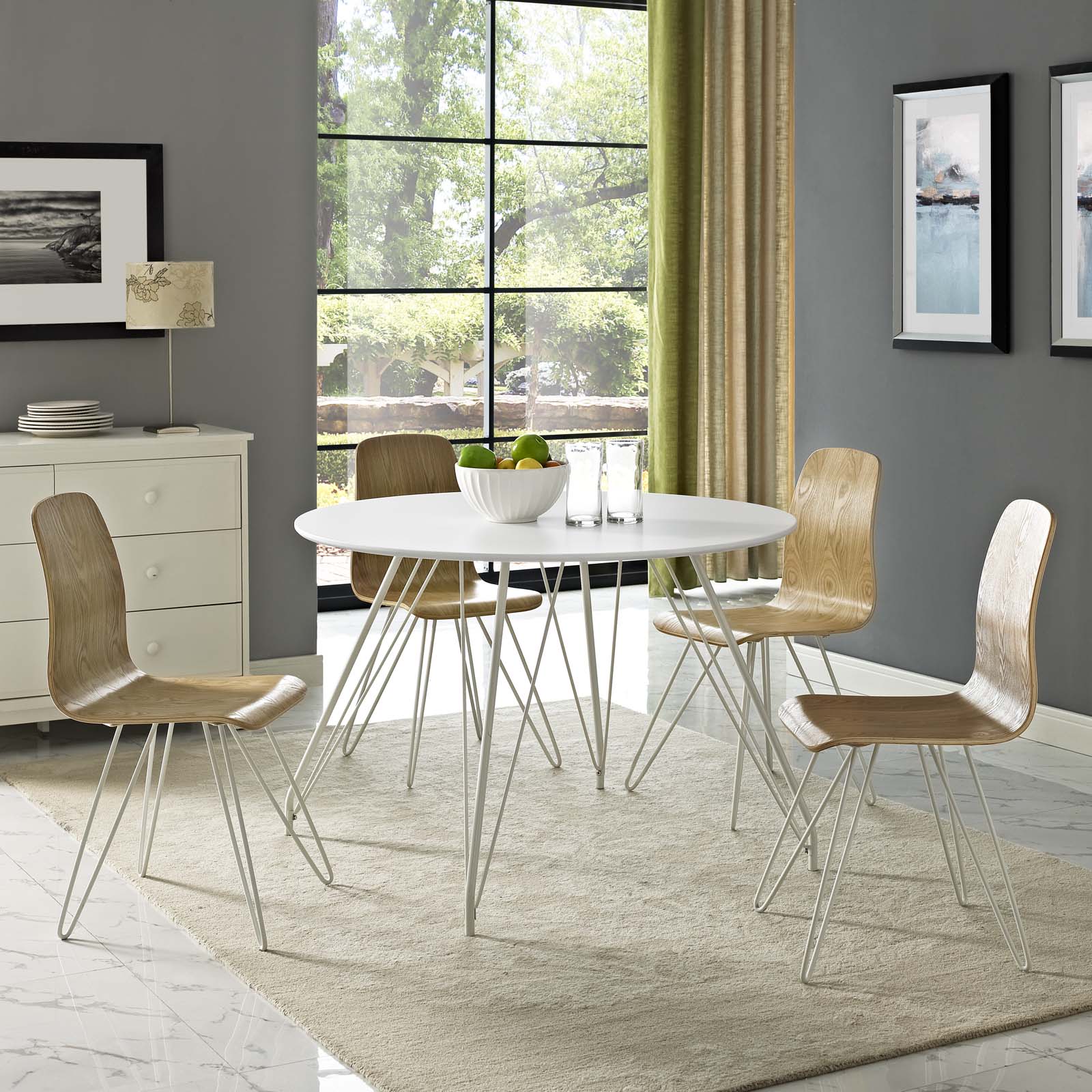 Modway Dining Tables - Satellite Circular Dining Table White