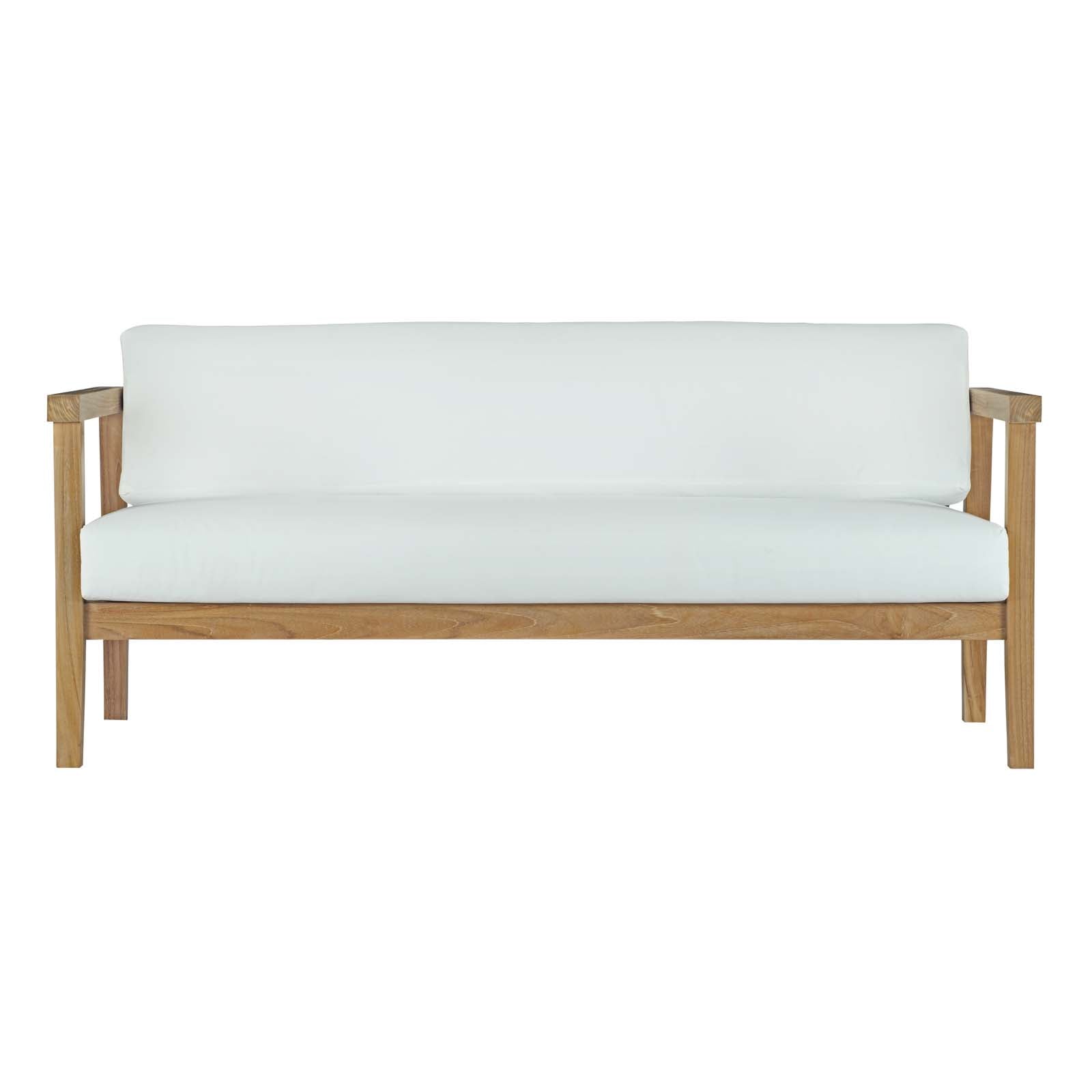 Modway Outdoor Sofas - Bayport Outdoor Sofa White & Natural