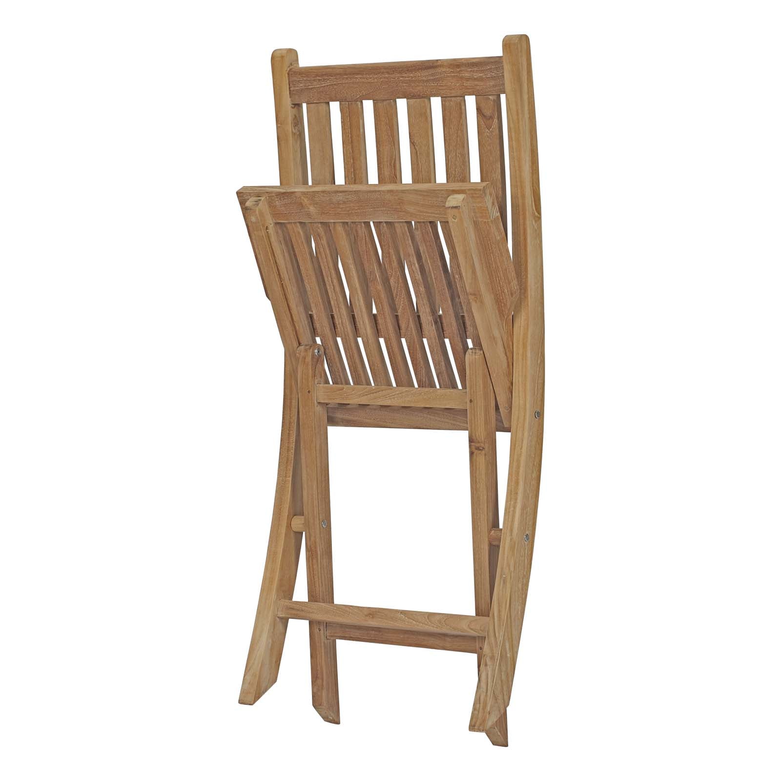 Modway Outdoor Chairs - Marina Outdoor Folding Chair Natural