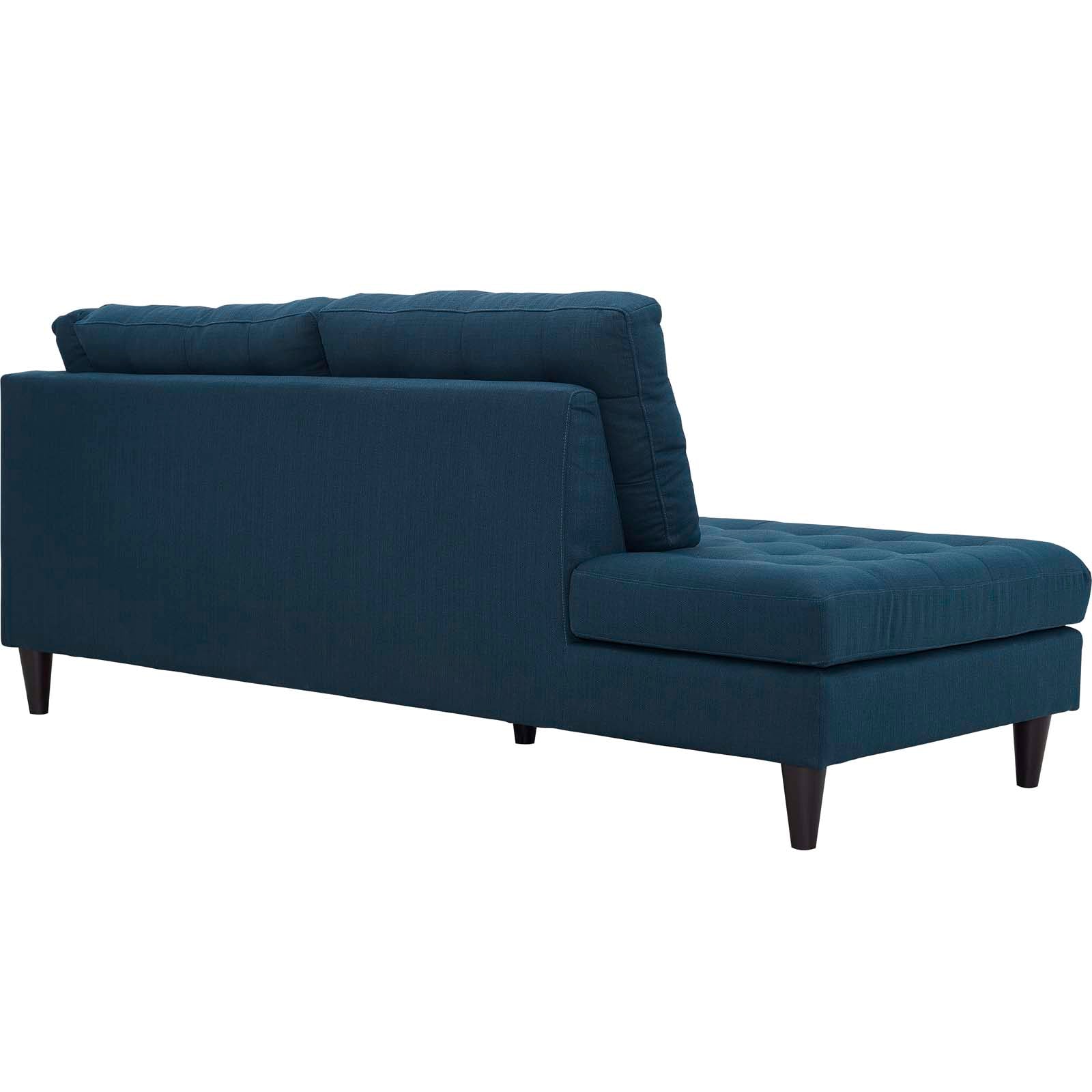 Modway Sectional Sofas - Empress 2 Piece Upholstered Fabric Left Facing Bumper Sectional Azure