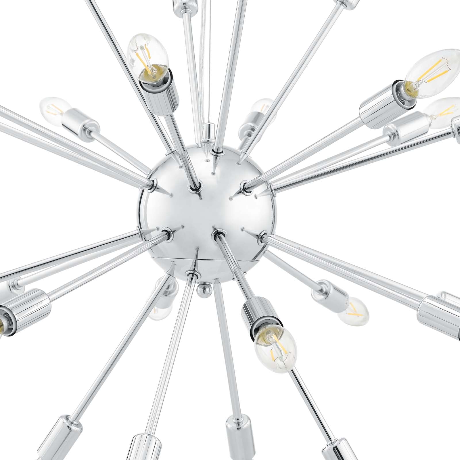 Modway Ceiling Lights - Gamut Metal Chandelier Chrome