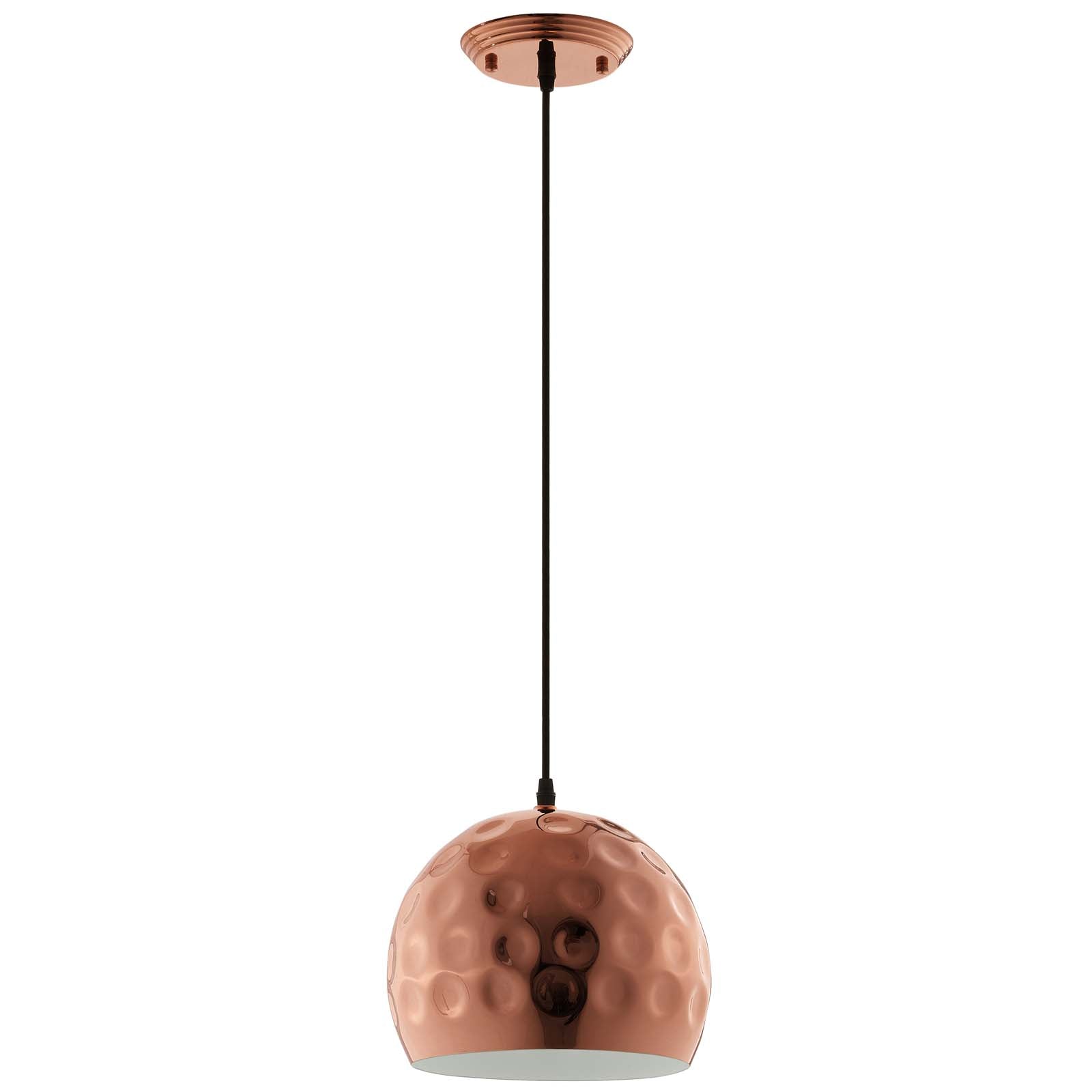 Modway Ceiling Lights - Dimple 10" Half-Sphere Rose Gold Pendant Light Rose Gold