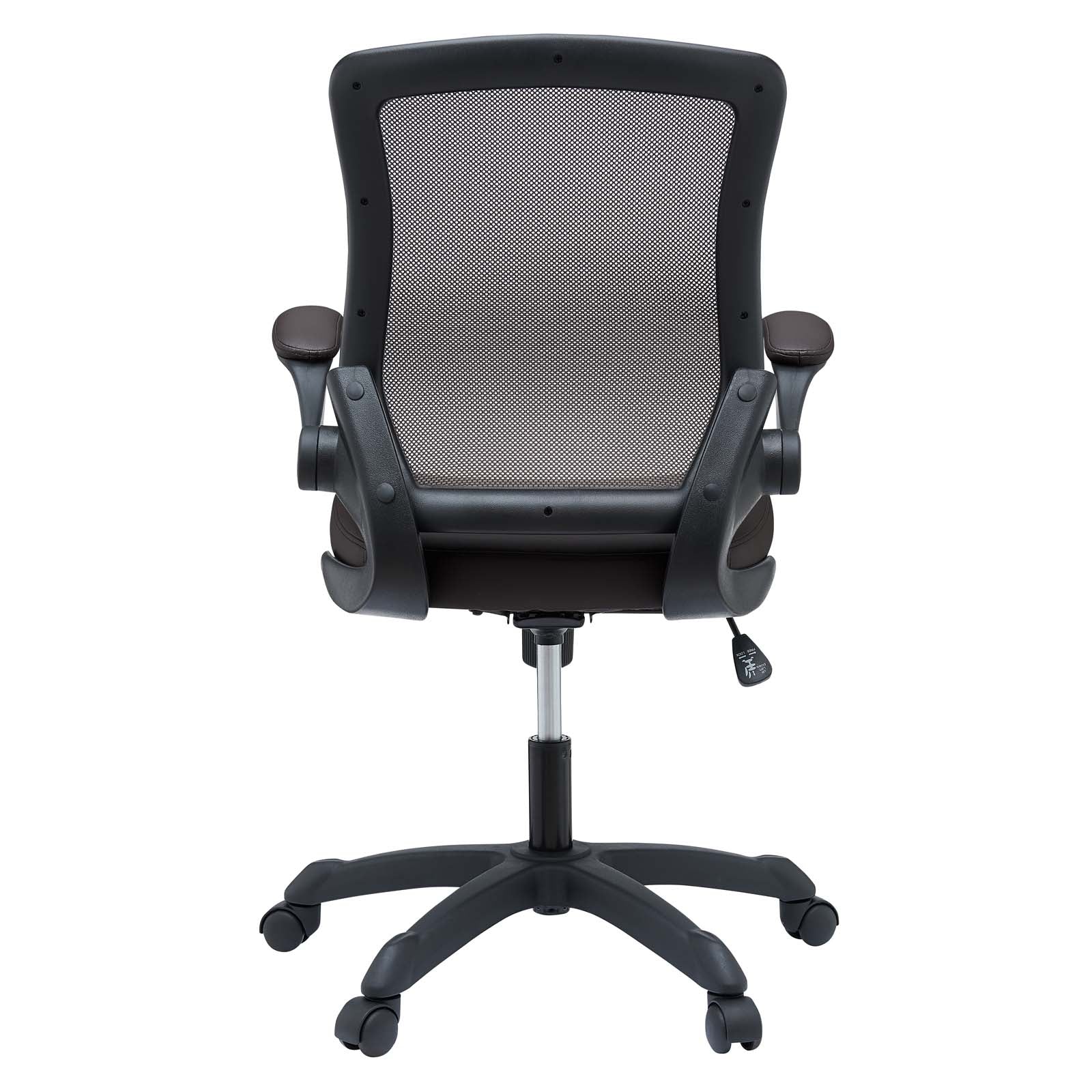 Modway Task Chairs - Veer Vinyl Office Chair Brown