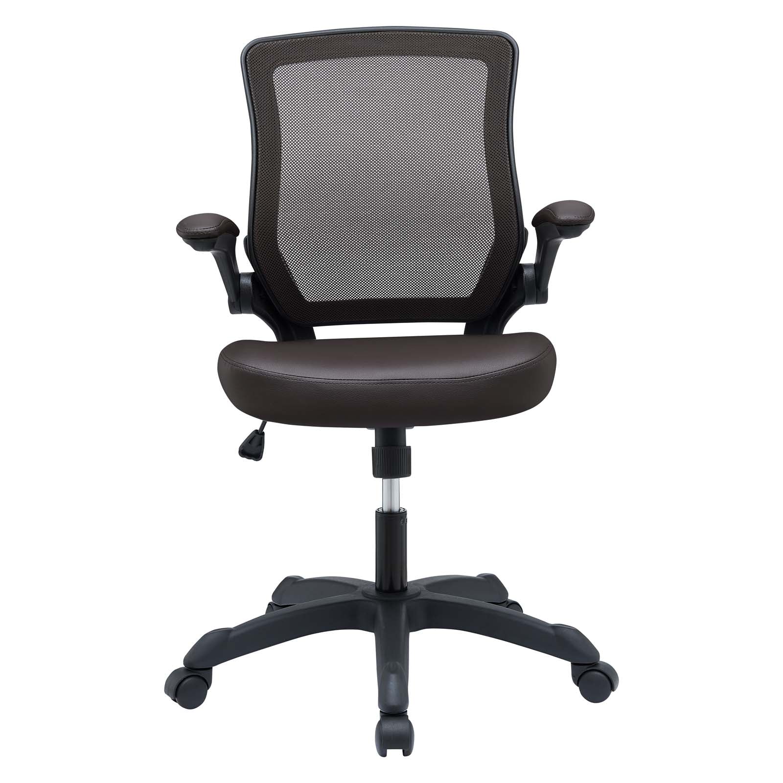 Modway Task Chairs - Veer Vinyl Office Chair Brown