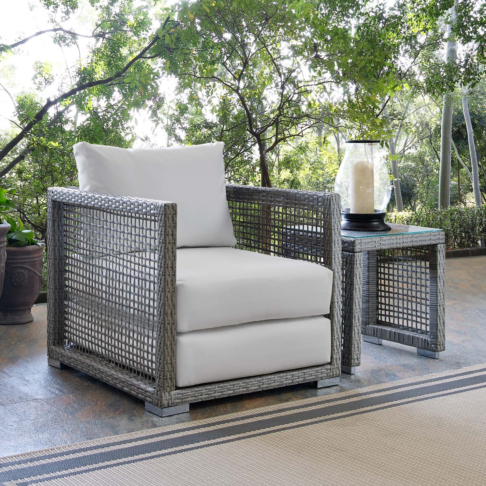 Modway aura 6 piece outdoor patio wicker rattan online set