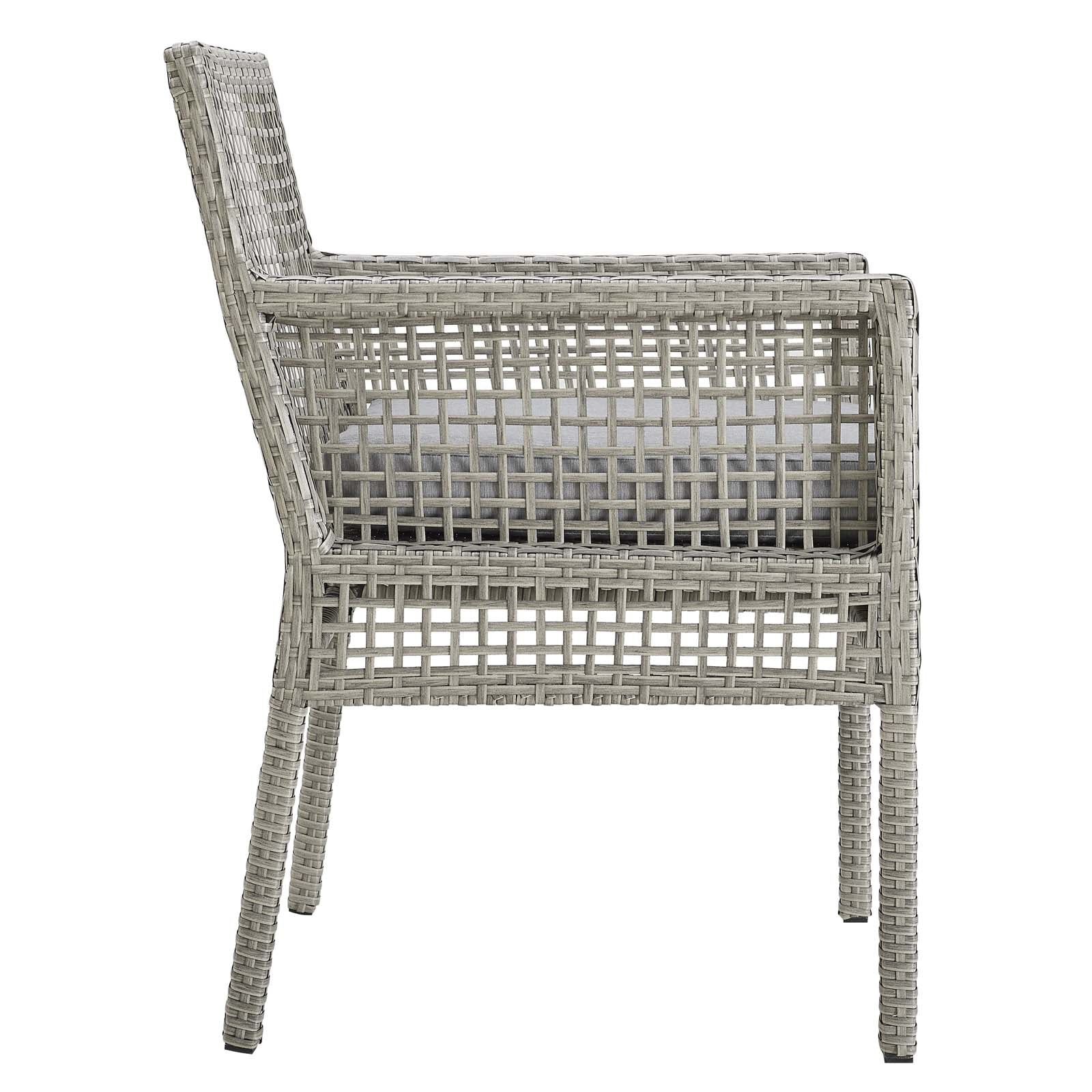 Modway Outdoor Dining Chairs - Aura Outdoor Dining Armchair Gray