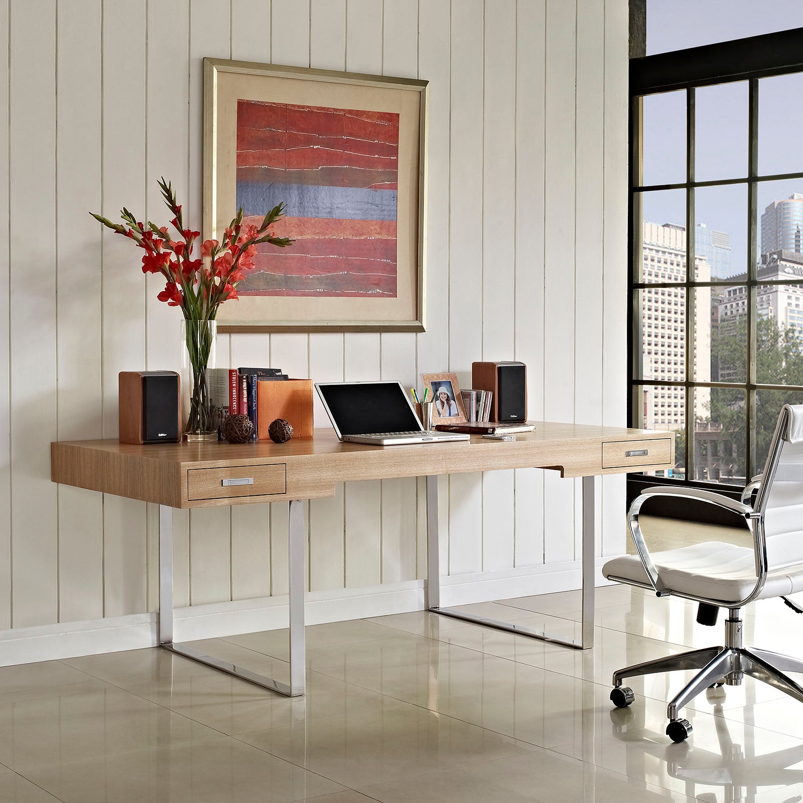 Modway Desks - Tinker Office Desk Natural