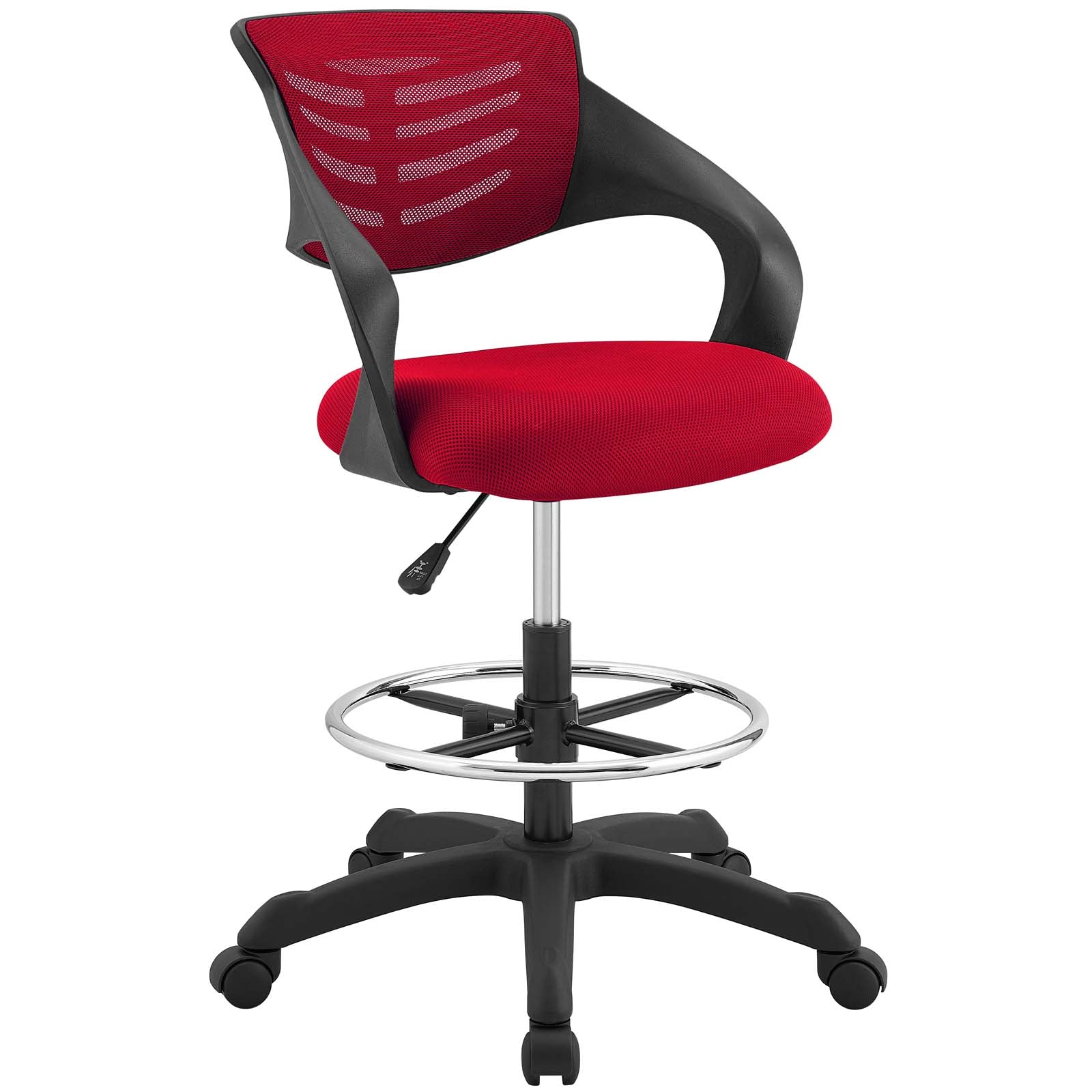 Modway Task Chairs - Thrive Mesh Drafting Chair Red