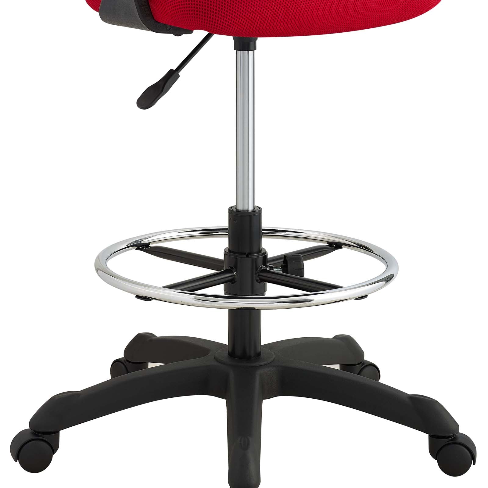 Modway Task Chairs - Thrive Mesh Drafting Chair Red