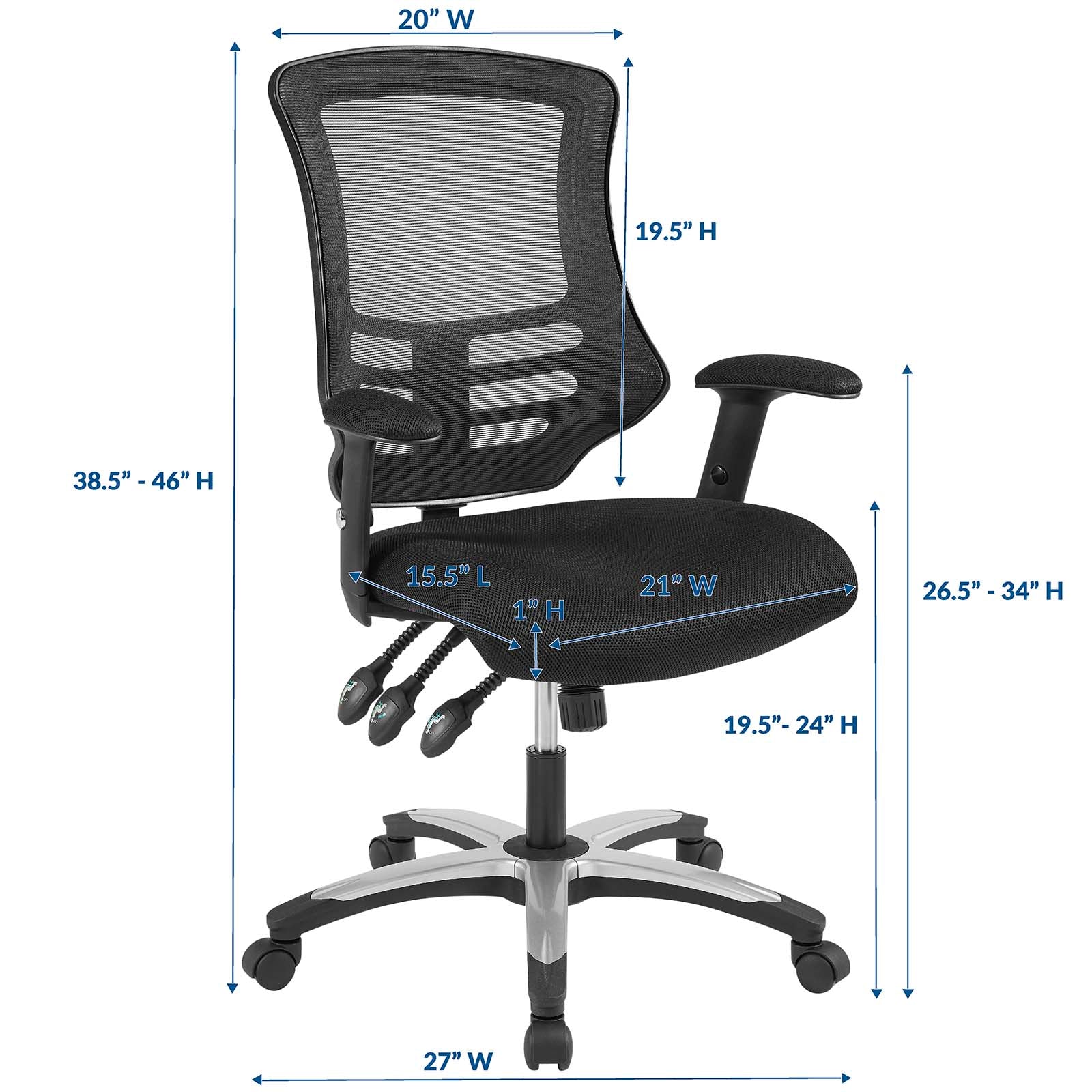 Modway Task Chairs - Calibrate Office Chair Black