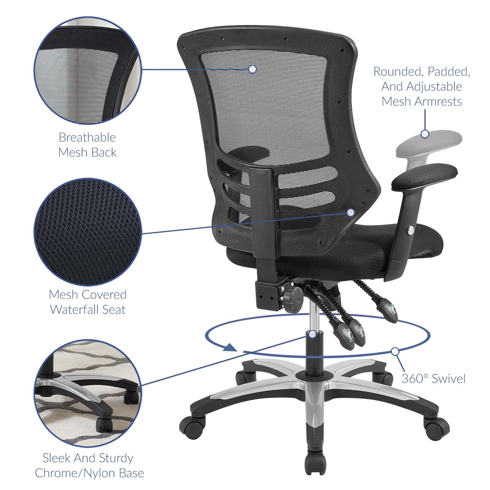 Modway Task Chairs - Calibrate Office Chair Black