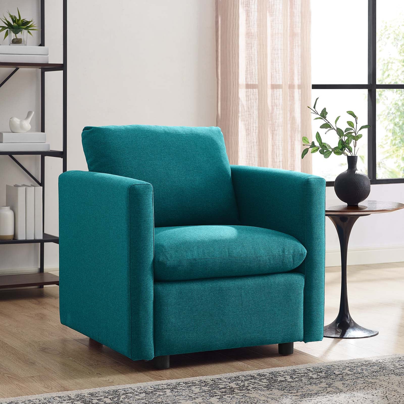 Modway Chairs - Activate Upholstered Fabric Armchair Teal