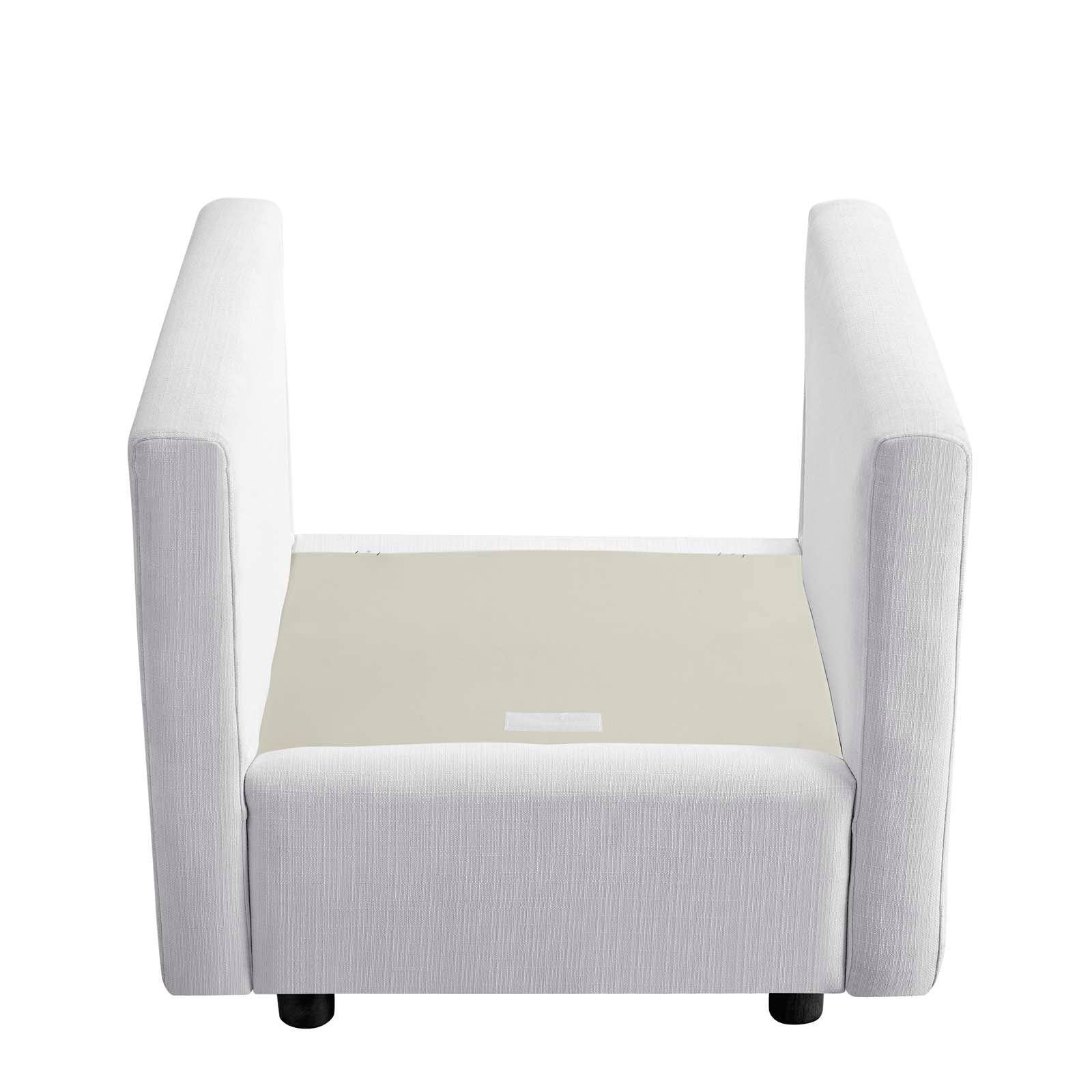 Modway Accent Chairs - Activate Upholstered Fabric Armchair White