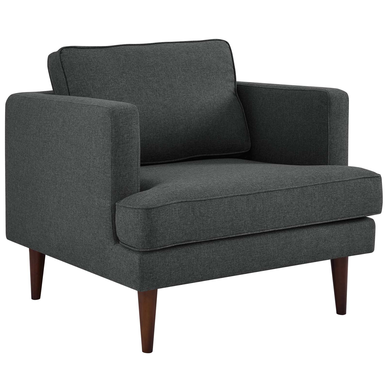 Modway Accent Chairs - Agile Upholstered Fabric Armchair Gray