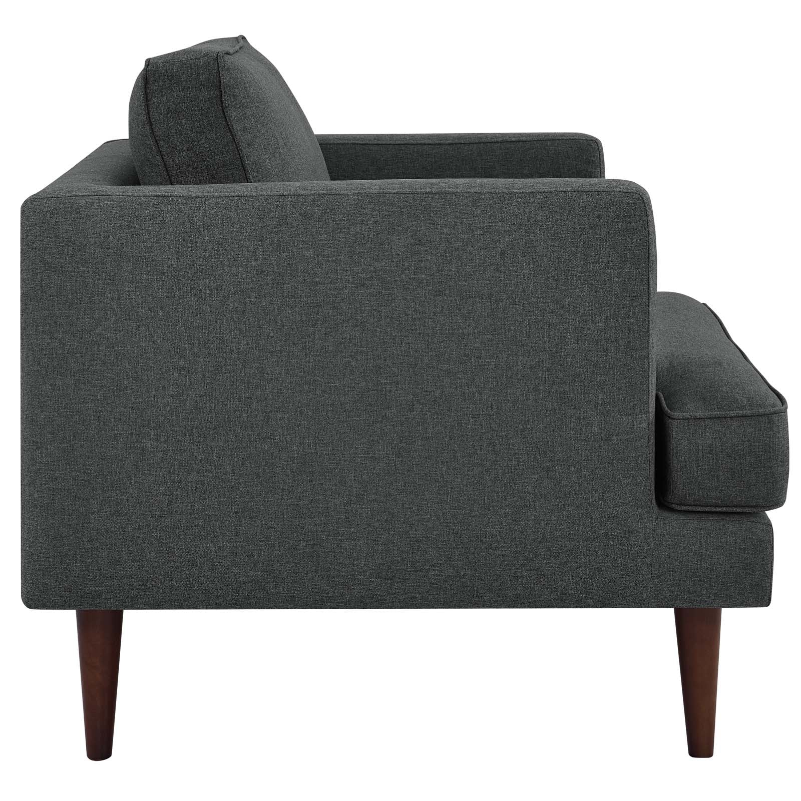 Modway Accent Chairs - Agile Upholstered Fabric Armchair Gray