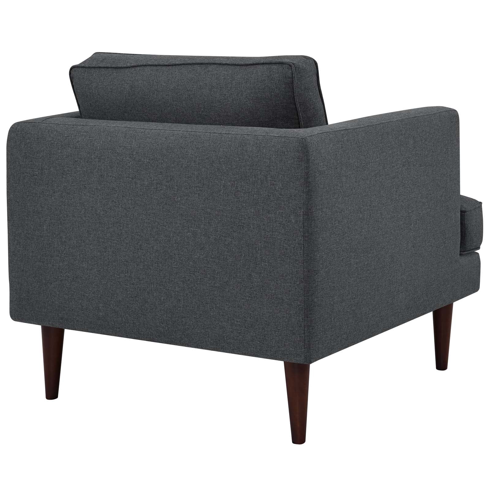 Modway Accent Chairs - Agile Upholstered Fabric Armchair Gray