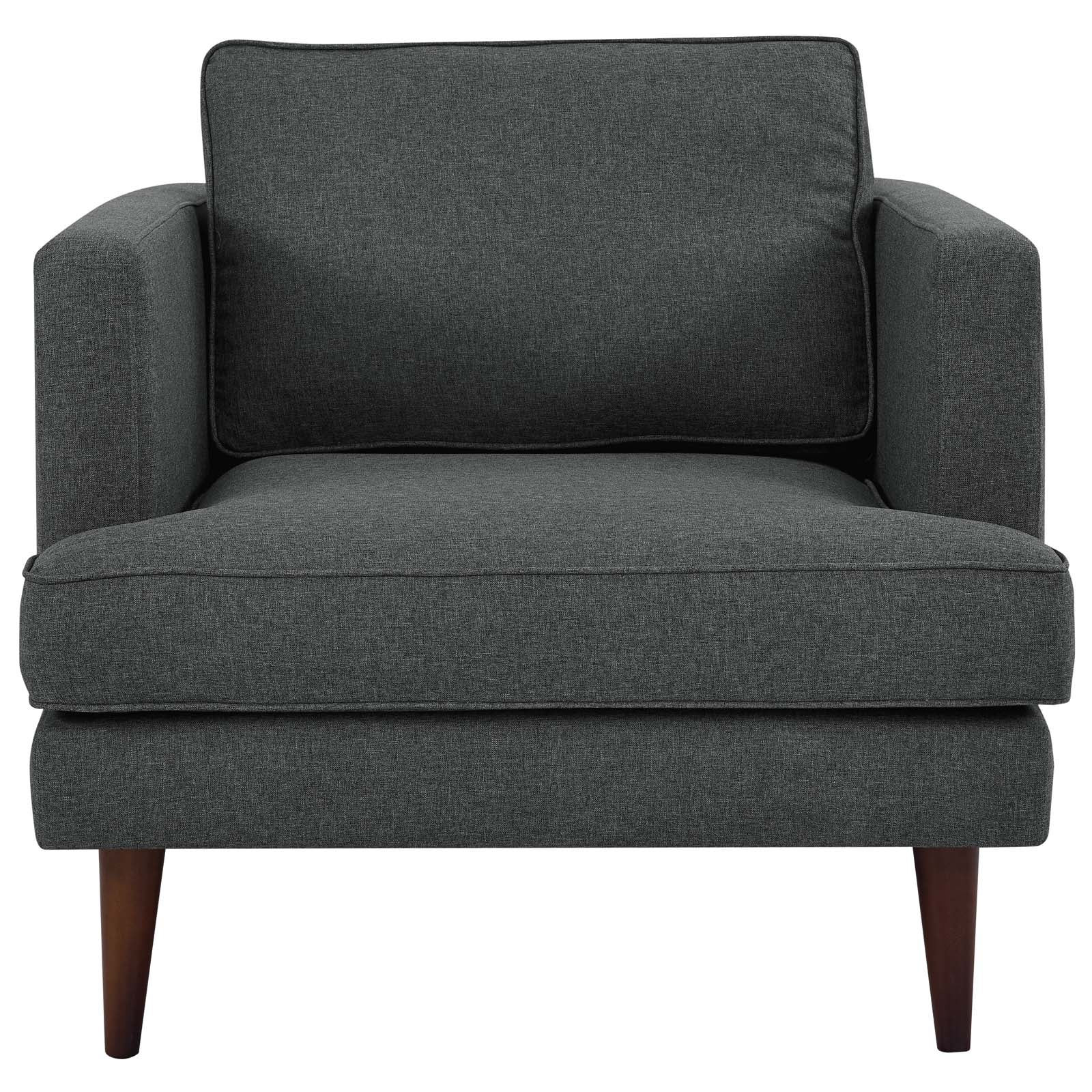 Modway Accent Chairs - Agile Upholstered Fabric Armchair Gray