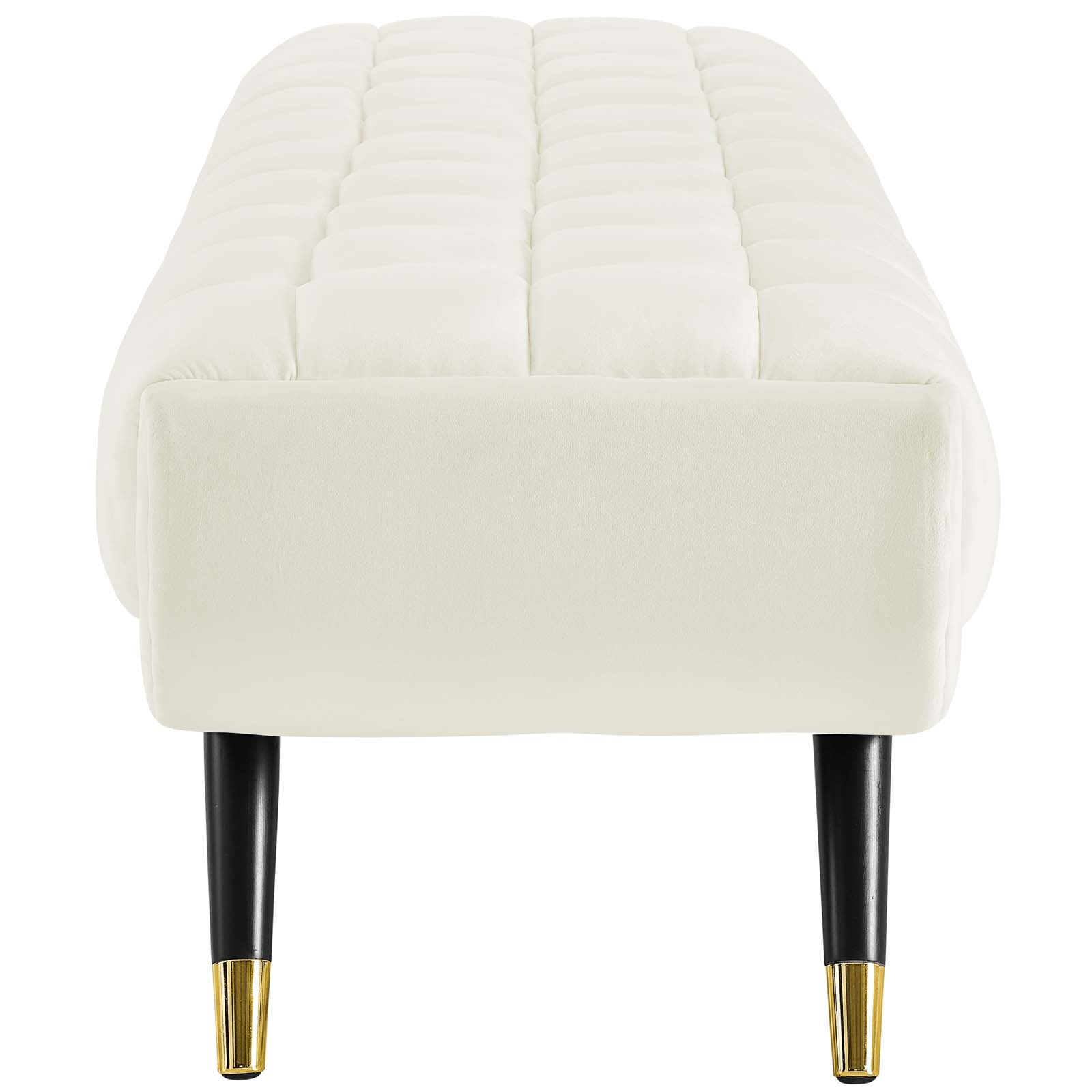 Modway Benches - Adept Performance Velvet Bench Ivory