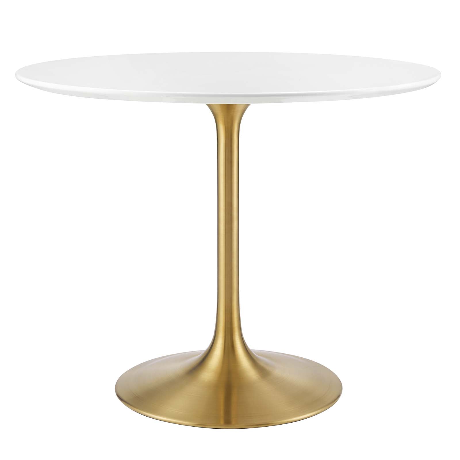 Modway Dining Tables - Lippa 36" Round Wood Dining Table Gold White