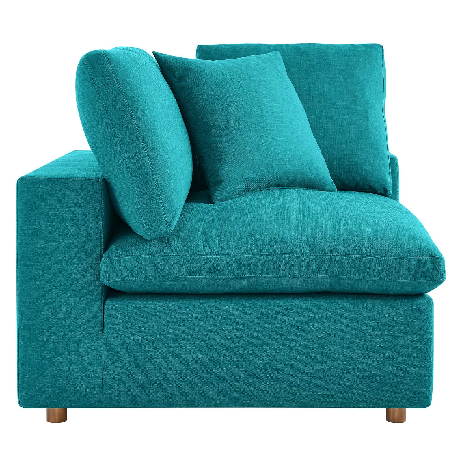 Modway Sectional Sofas - Commix Down Filled Overstuffed 5 Pcs Sectional Sofa Set Teal