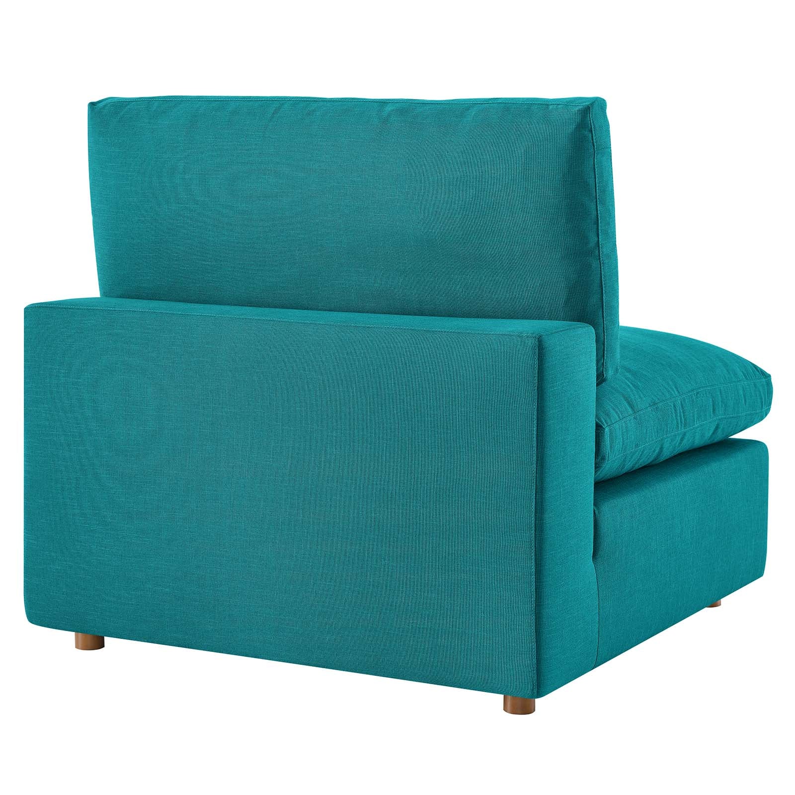 Modway Sectional Sofas - Commix Down Filled Overstuffed 5 Pcs Sectional Sofa Set Teal