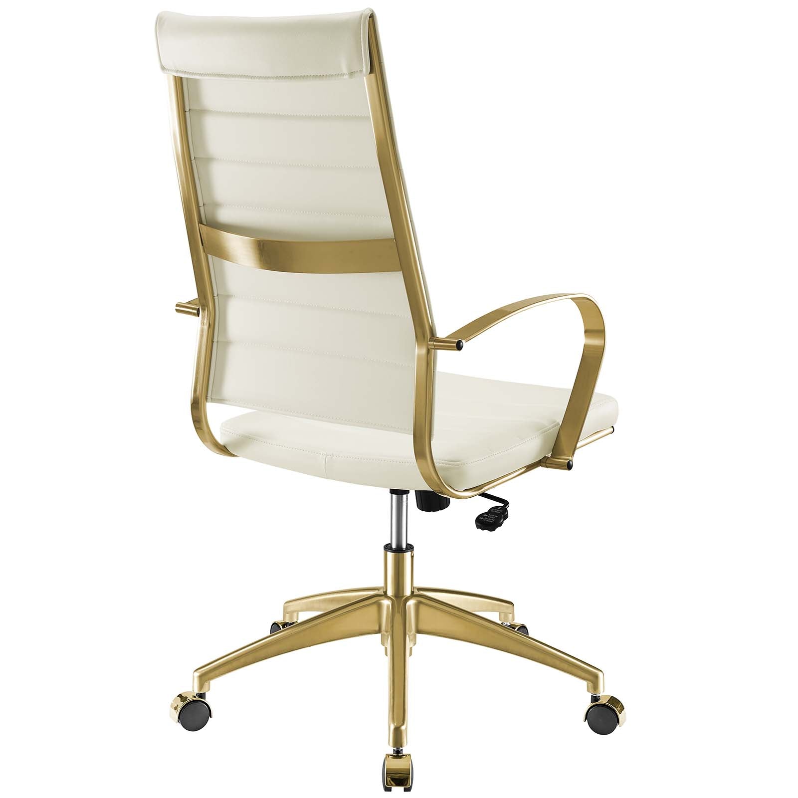 Modway Task Chairs - Jive Gold Stainless Steel Highback Office Chair Gold and White