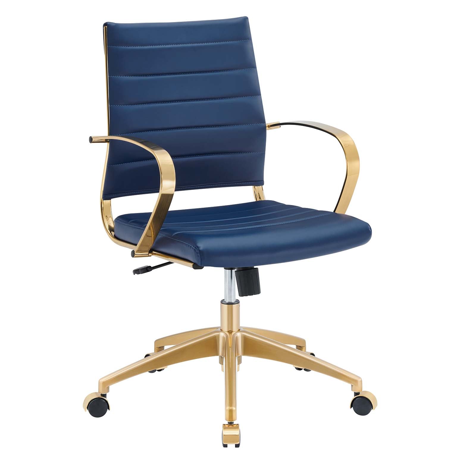 Modway Task Chairs - Jive Gold Stainless Steel Midback Office Chair Gold Navy