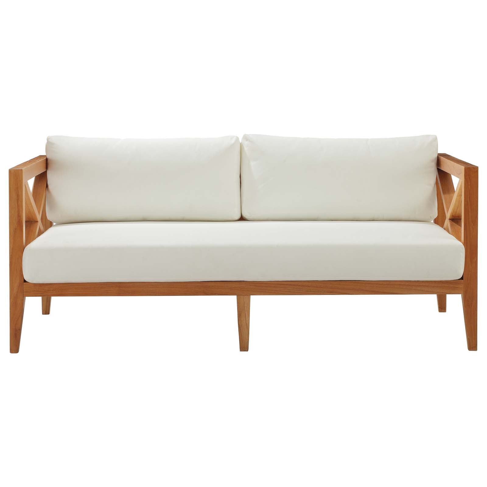 Modway Outdoor Sofas - Northlake Outdoor Sofa Natural & White