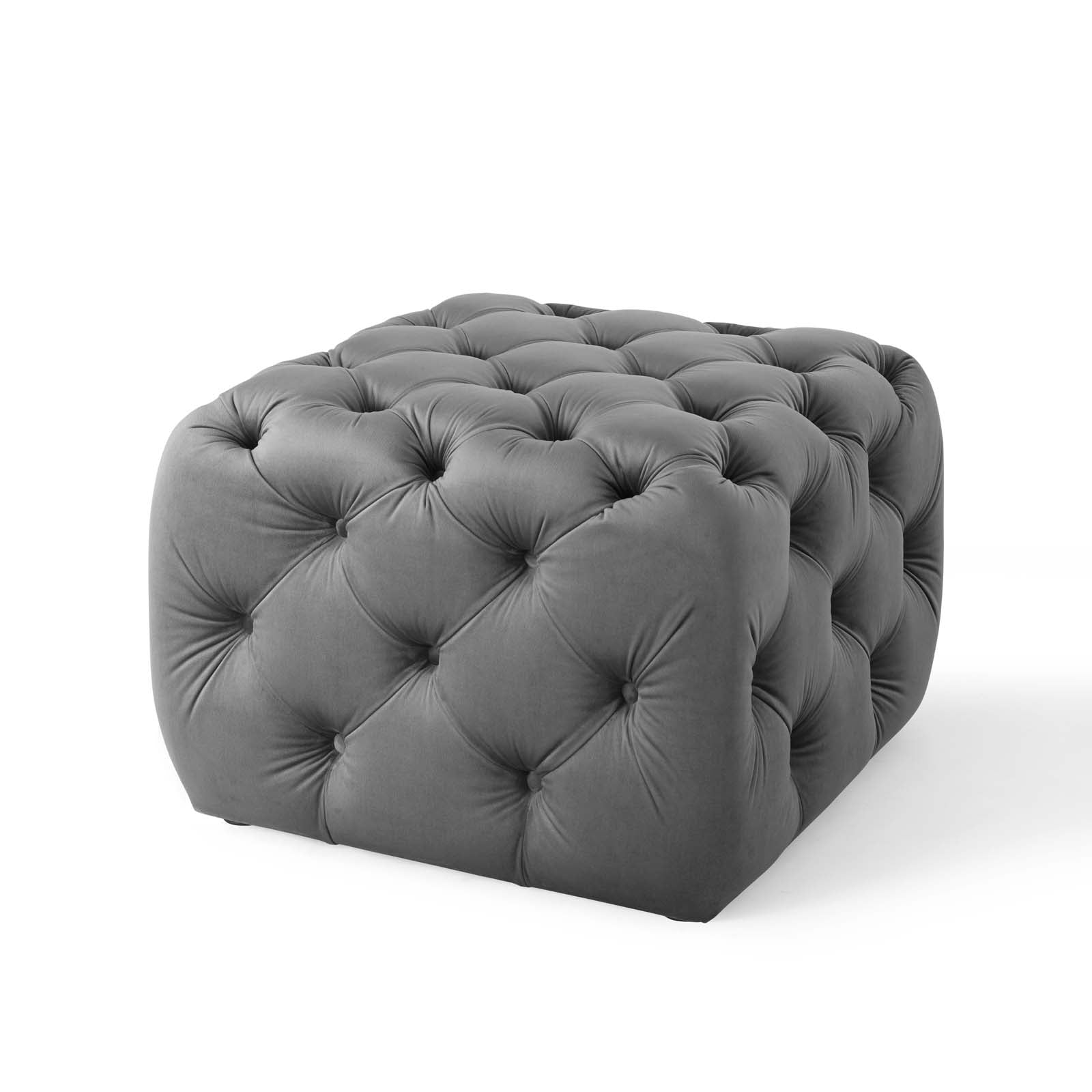 Modway Ottomans & Stools - Amour Square Performance Ottoman Gray