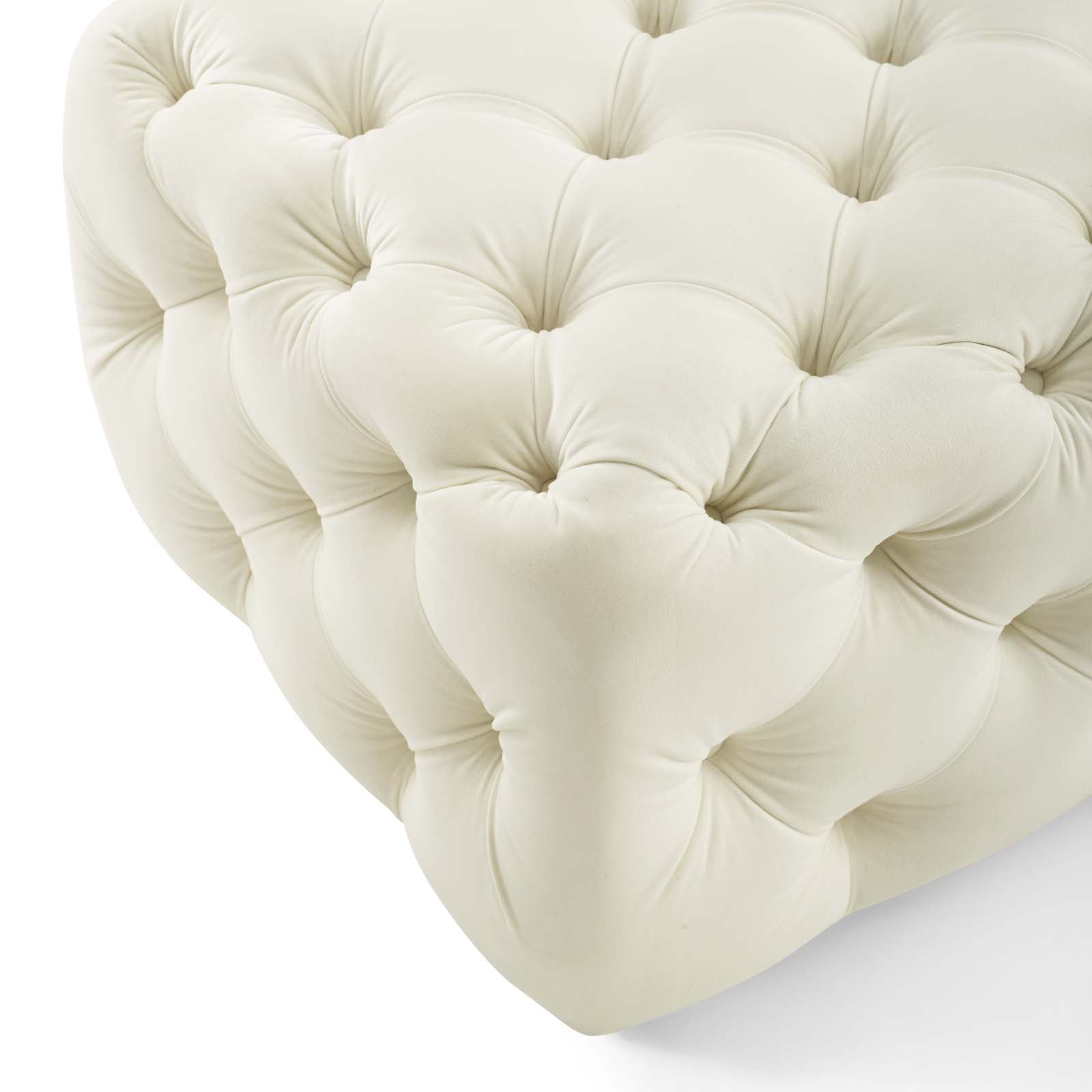 Modway Ottomans & Stools - Amour Tufted Button Square Performance Ottoman Ivory