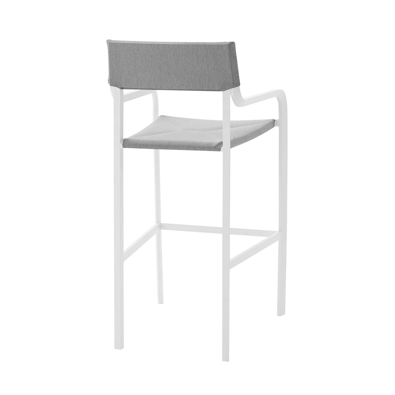 Modway Outdoor Dining Sets - Raleigh 3 Piece Outdoor Patio Aluminum Bar Set White Gray