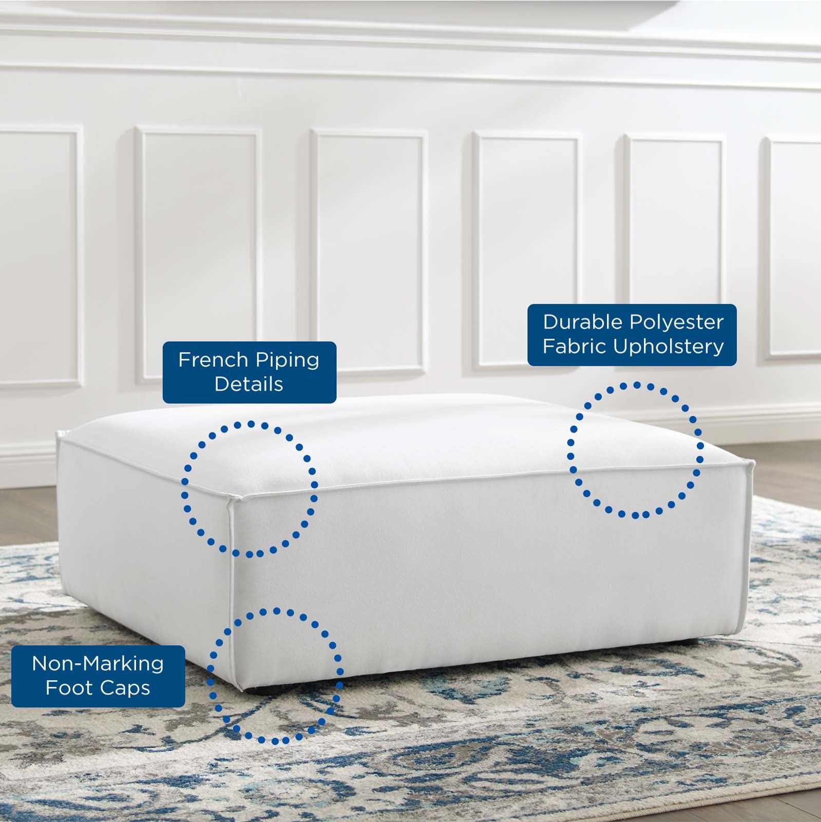 Modway Ottomans & Stools - Restore Ottoman White