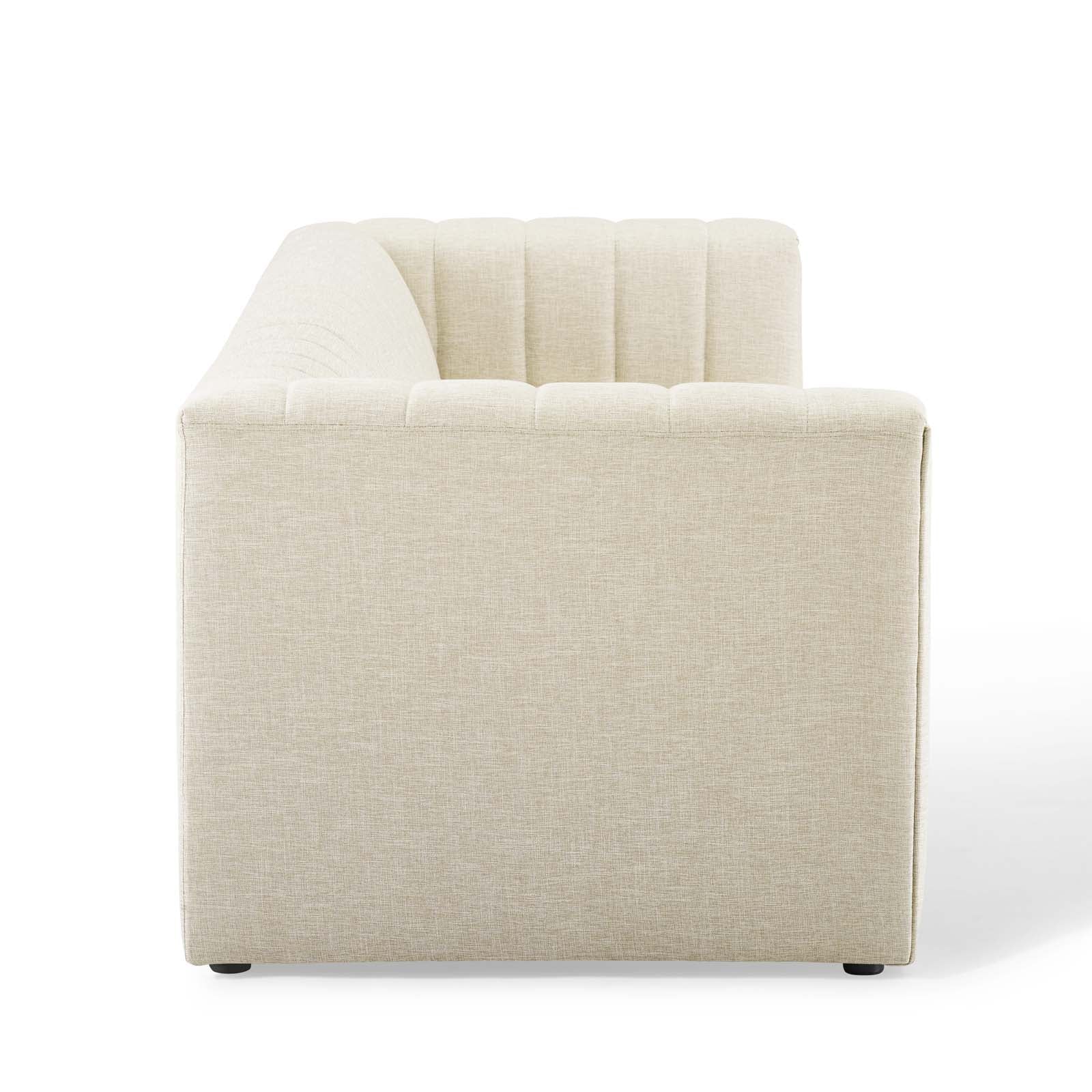 Sofa Tunisia Case for 1 Square, Fabric, Beige, 32 x 42 x 7 cm