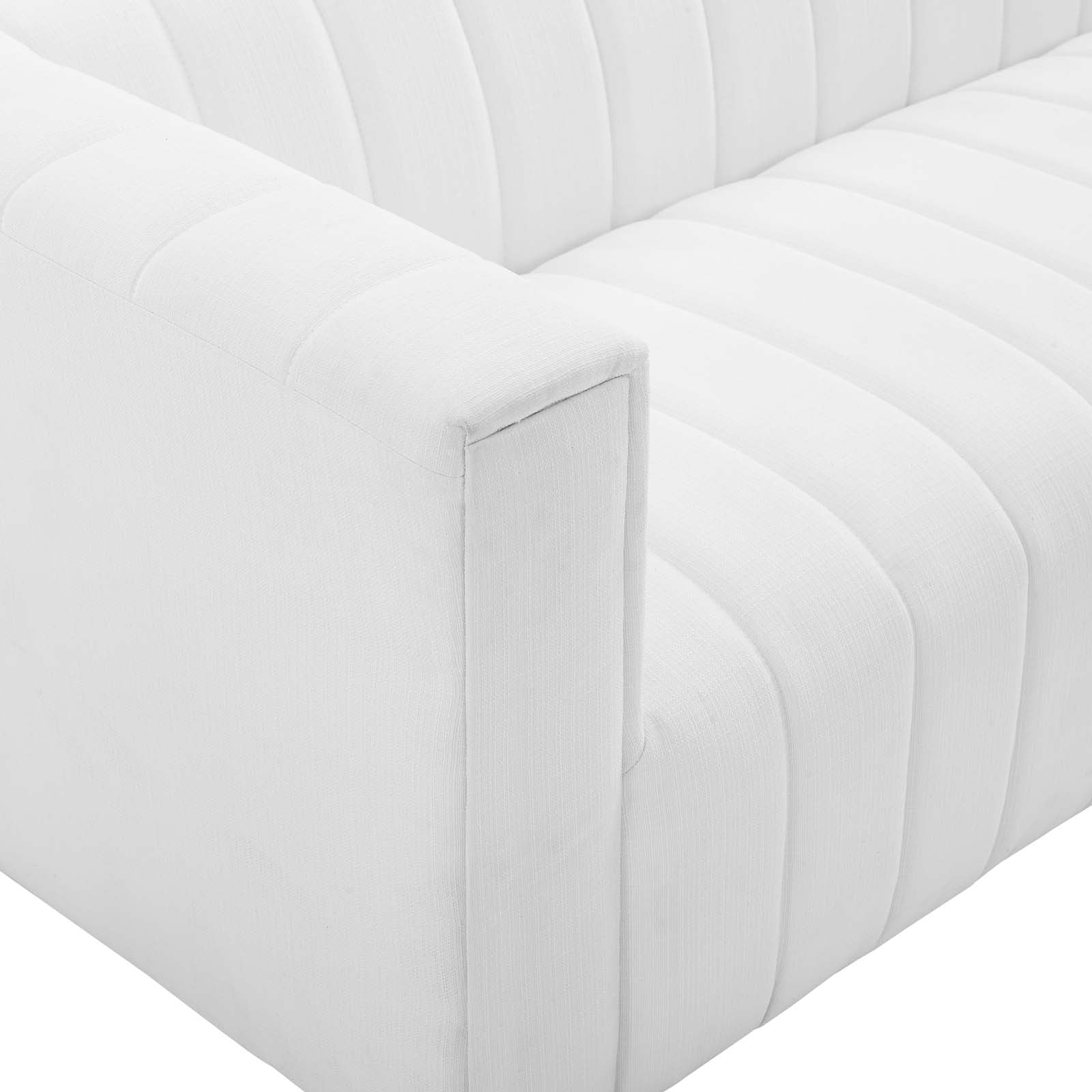 Modway Sofas & Couches - Reflection Channel Tufted Upholstered Fabric Sofa White