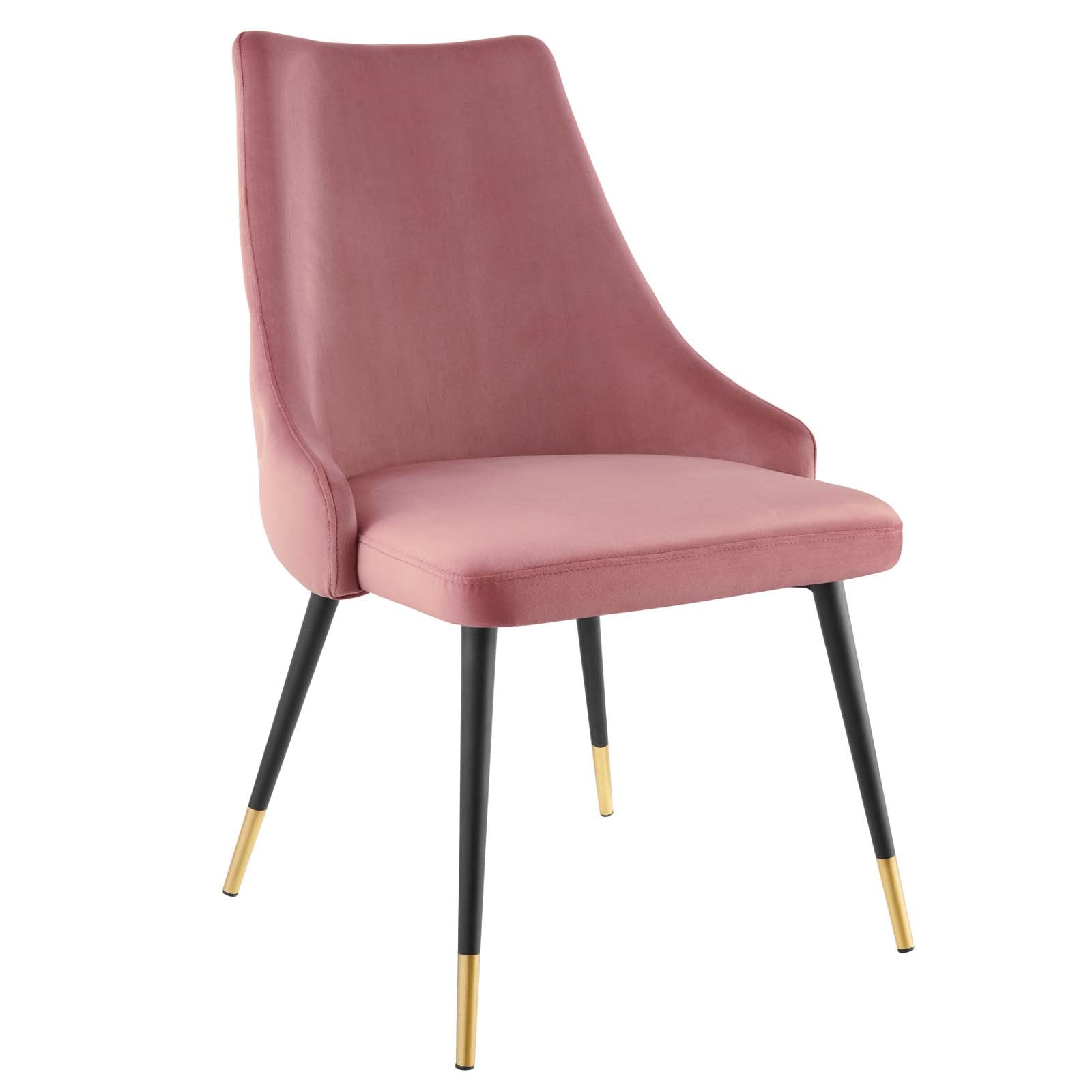 Modway Dining Chairs - Adorn Tufted Performance Velvet Dining Side Chair Dusty Rose