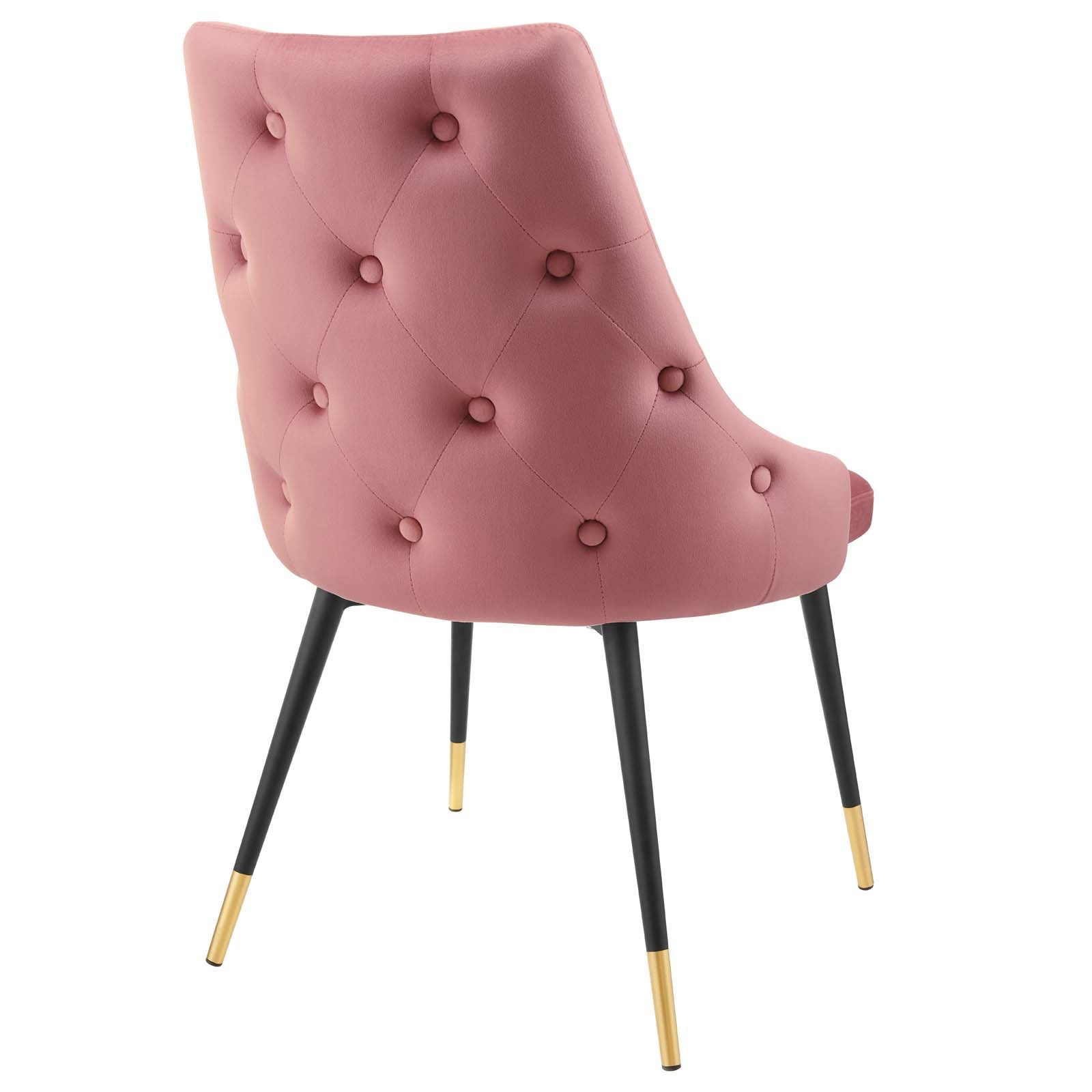 Modway Dining Chairs - Adorn Tufted Performance Velvet Dining Side Chair Dusty Rose