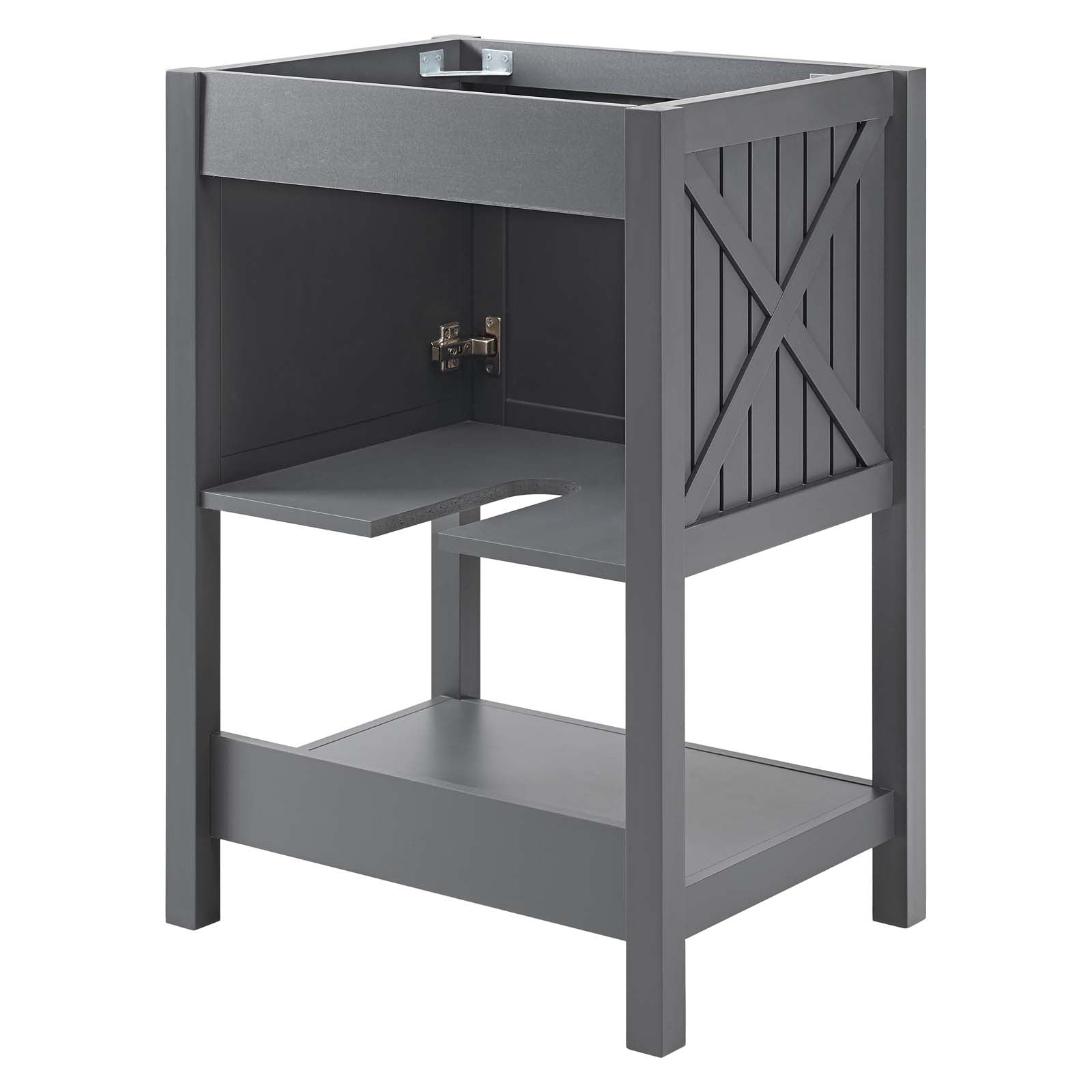 Modway Bathroom Vanity - Steam 23" Bathroom Vanity Cabinet (Sink Basin Not Included) Gray