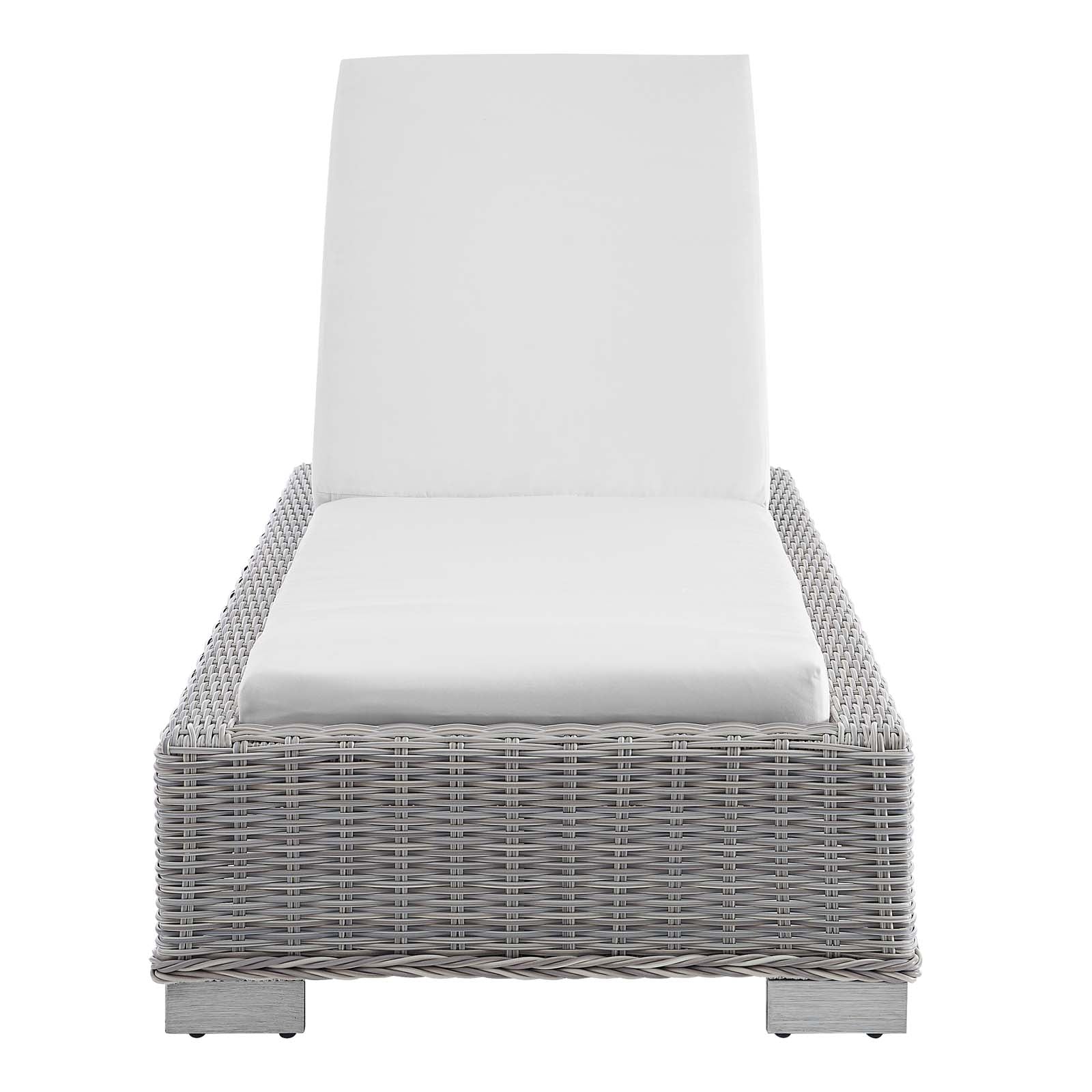 White discount wicker chaise