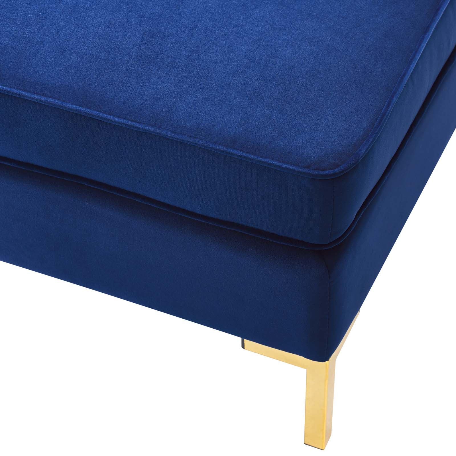 Modway Ottomans & Stools - Ardent Performance Velvet Ottoman Navy