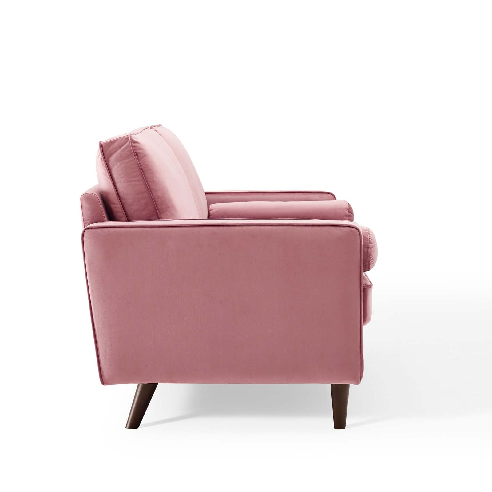 Modway Loveseats - Valour Performance Velvet Loveseat Dusty Rose