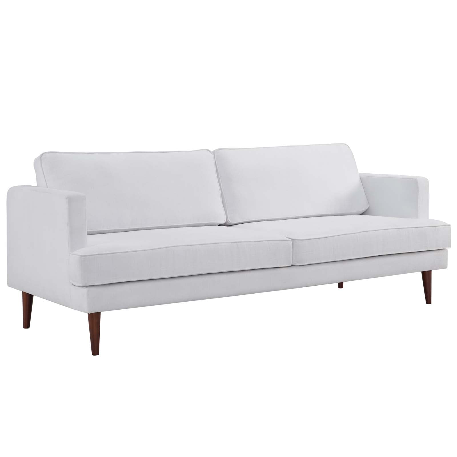 Modway Living Room Sets - Agile Upholstered Fabric Sofa And Armchair Set White