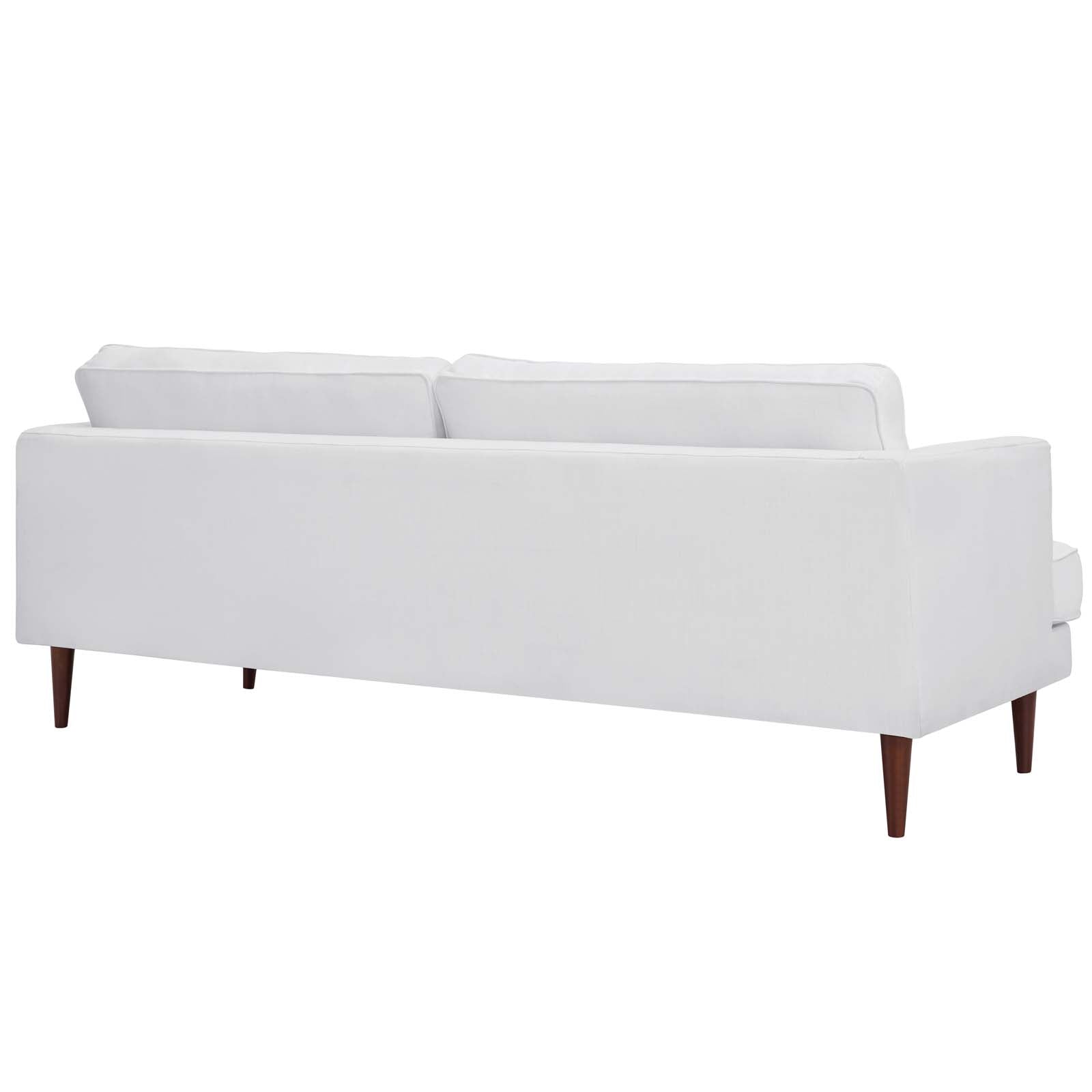 Modway Living Room Sets - Agile Upholstered Fabric Sofa And Armchair Set White