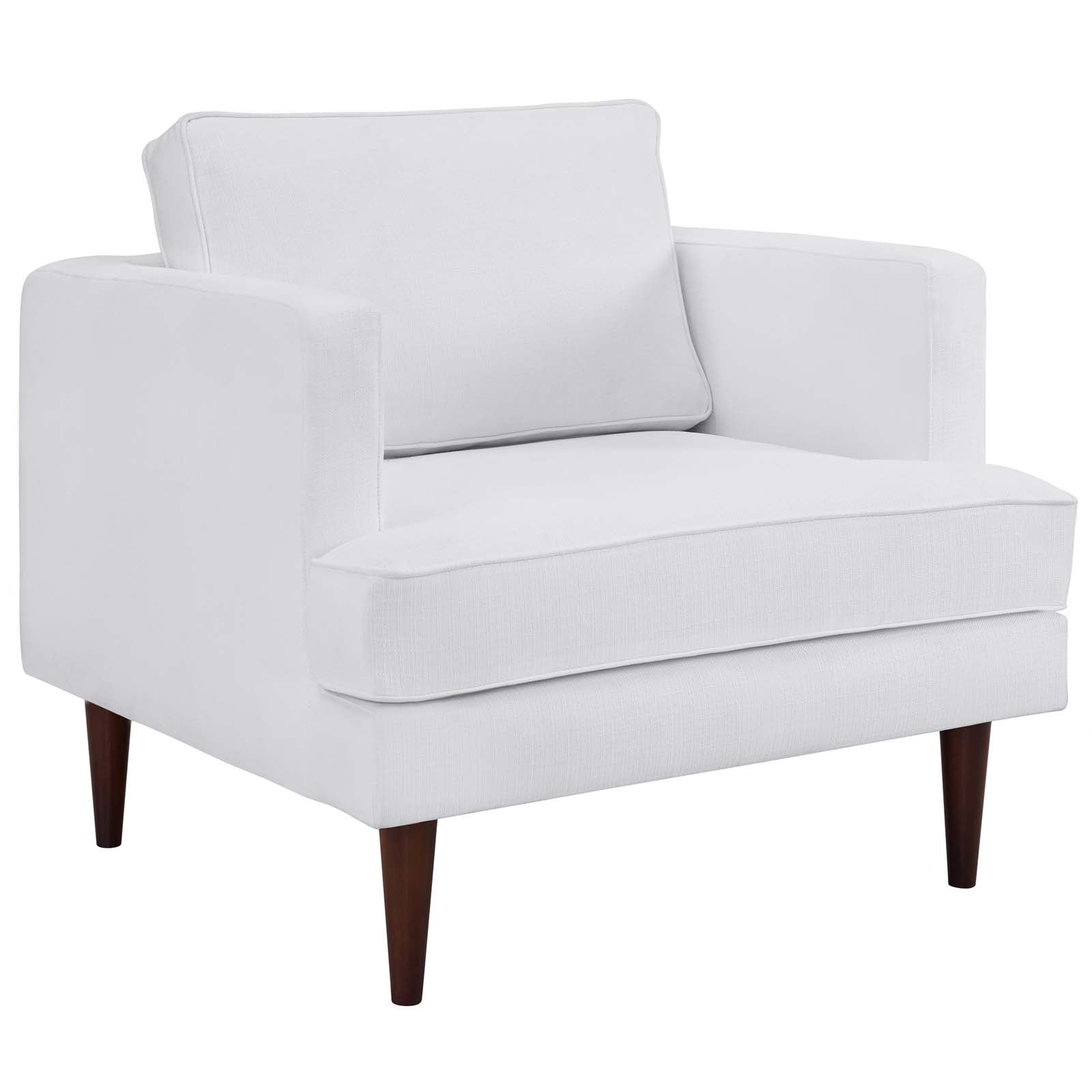 Modway Living Room Sets - Agile Upholstered Fabric Sofa And Armchair Set White