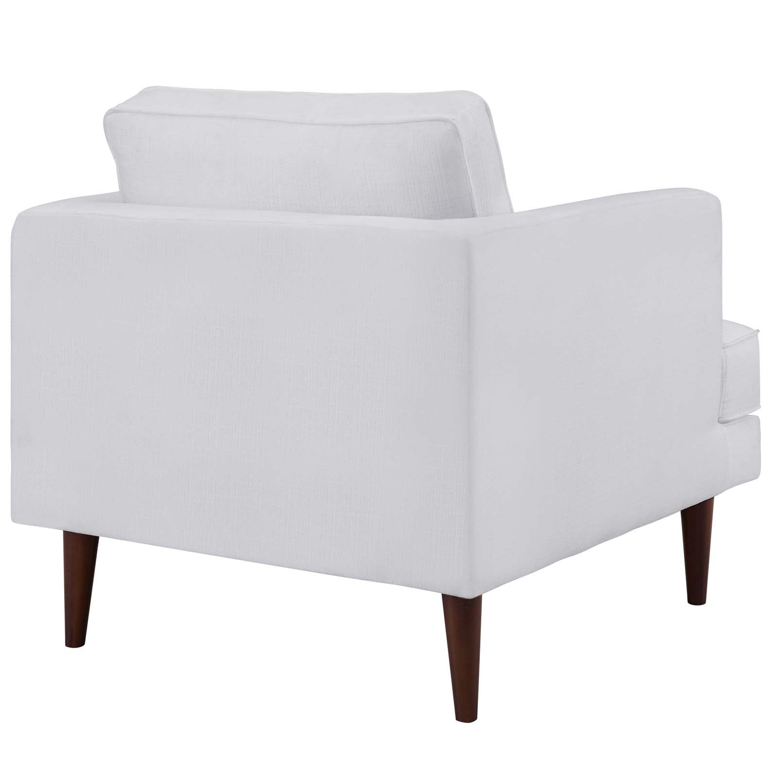 Modway Living Room Sets - Agile Upholstered Fabric Sofa And Armchair Set White