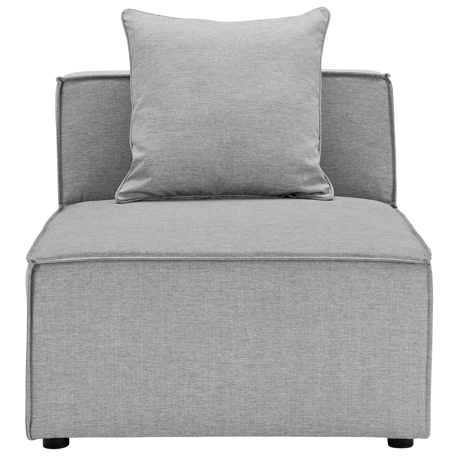 Modway Outdoor Chairs - Saybrook Outdoor Patio Upholstered Sectional Sofa Armless Chair Gray