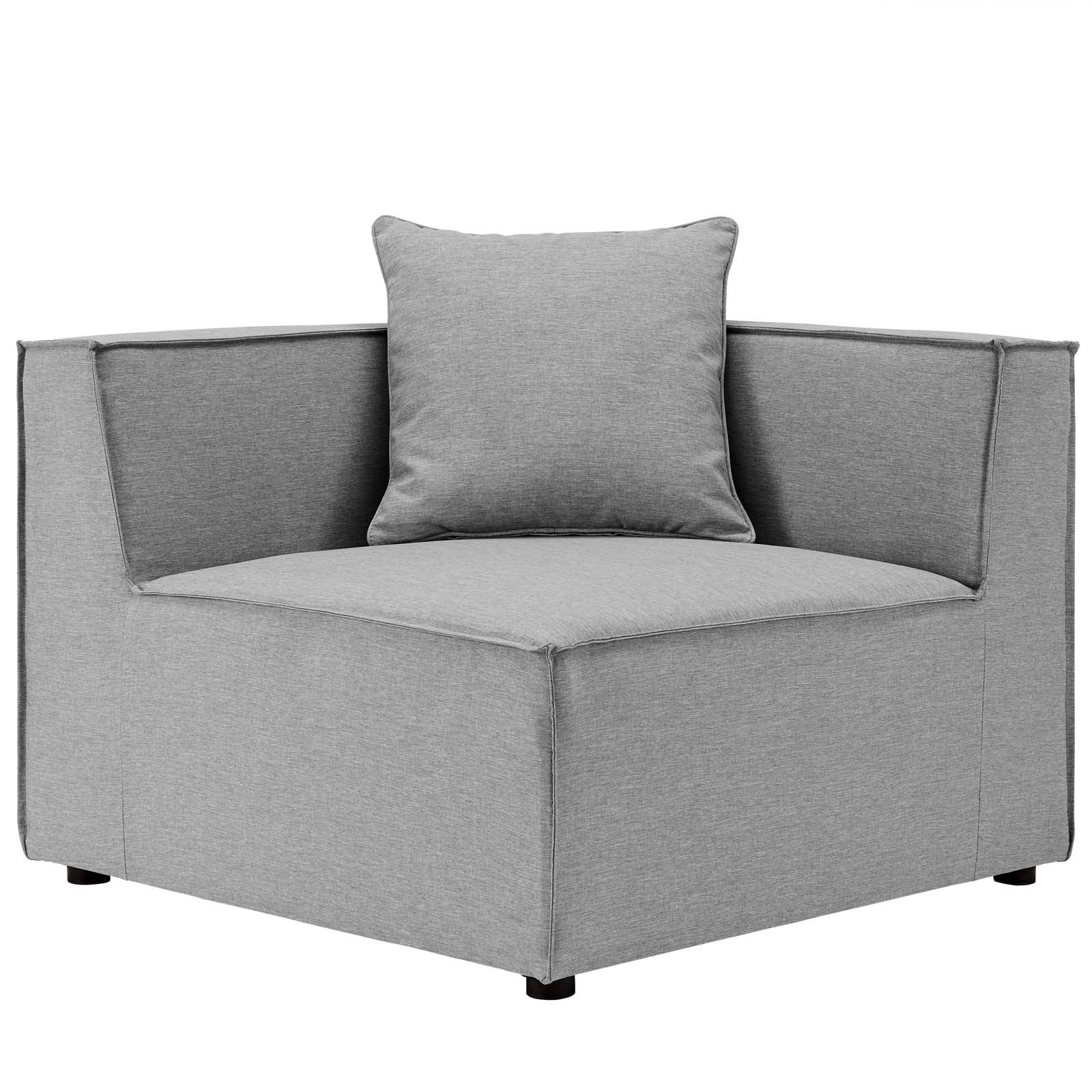 Modway Outdoor Chairs - Saybrook Outdoor Patio Upholstered Sectional Sofa Corner Chair Gray