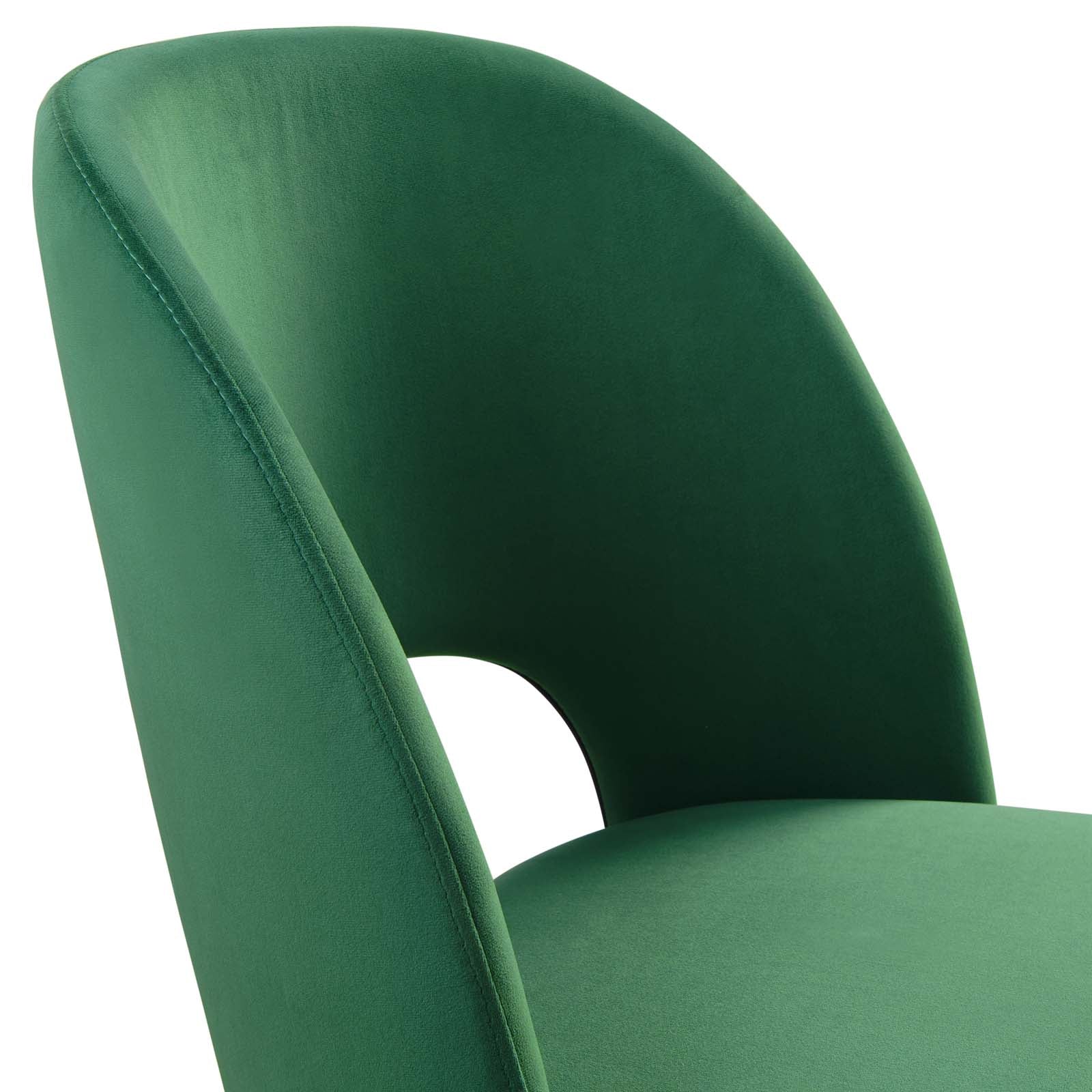 Modway Dining Chairs - Rouse Performance Velvet Dining Side Chair Emerald