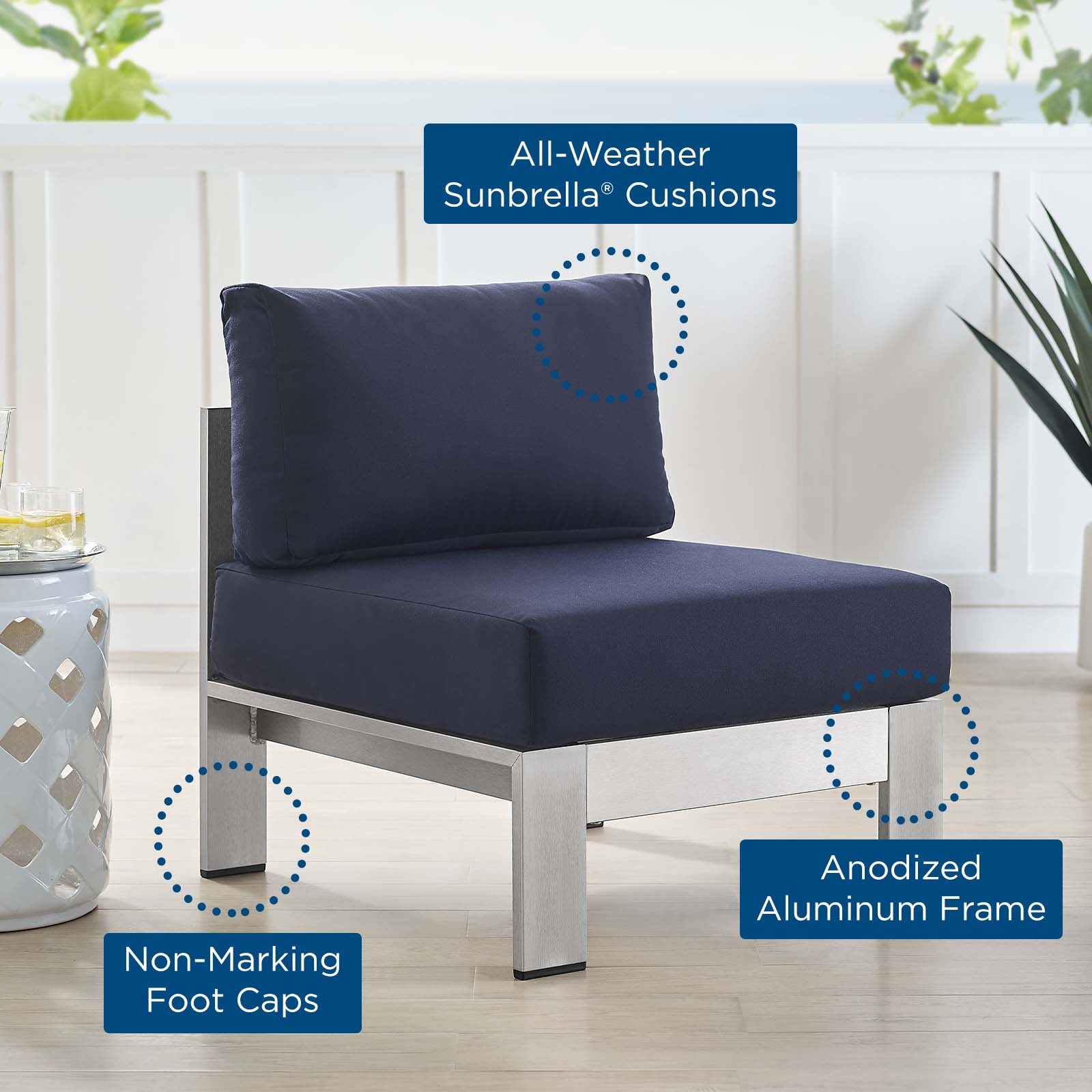 Sunbrella best sale fabric chairs