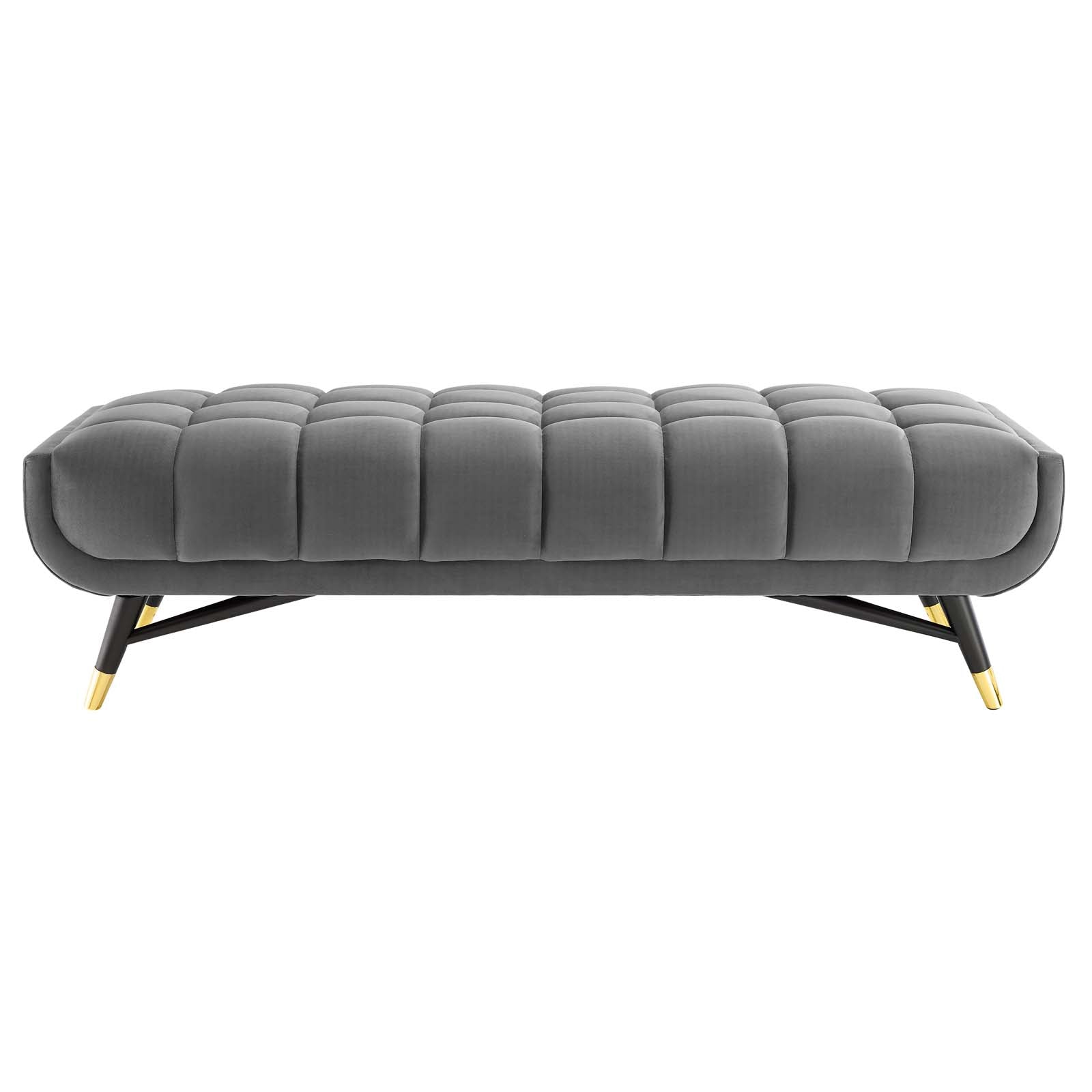 Modway Benches - Adept 60" Performance Velvet Bench Gray