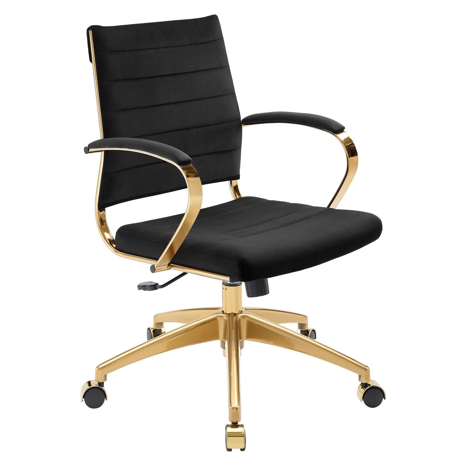 Modway Task Chairs - Jive Mid Back Performance Velvet Office Chair in Black